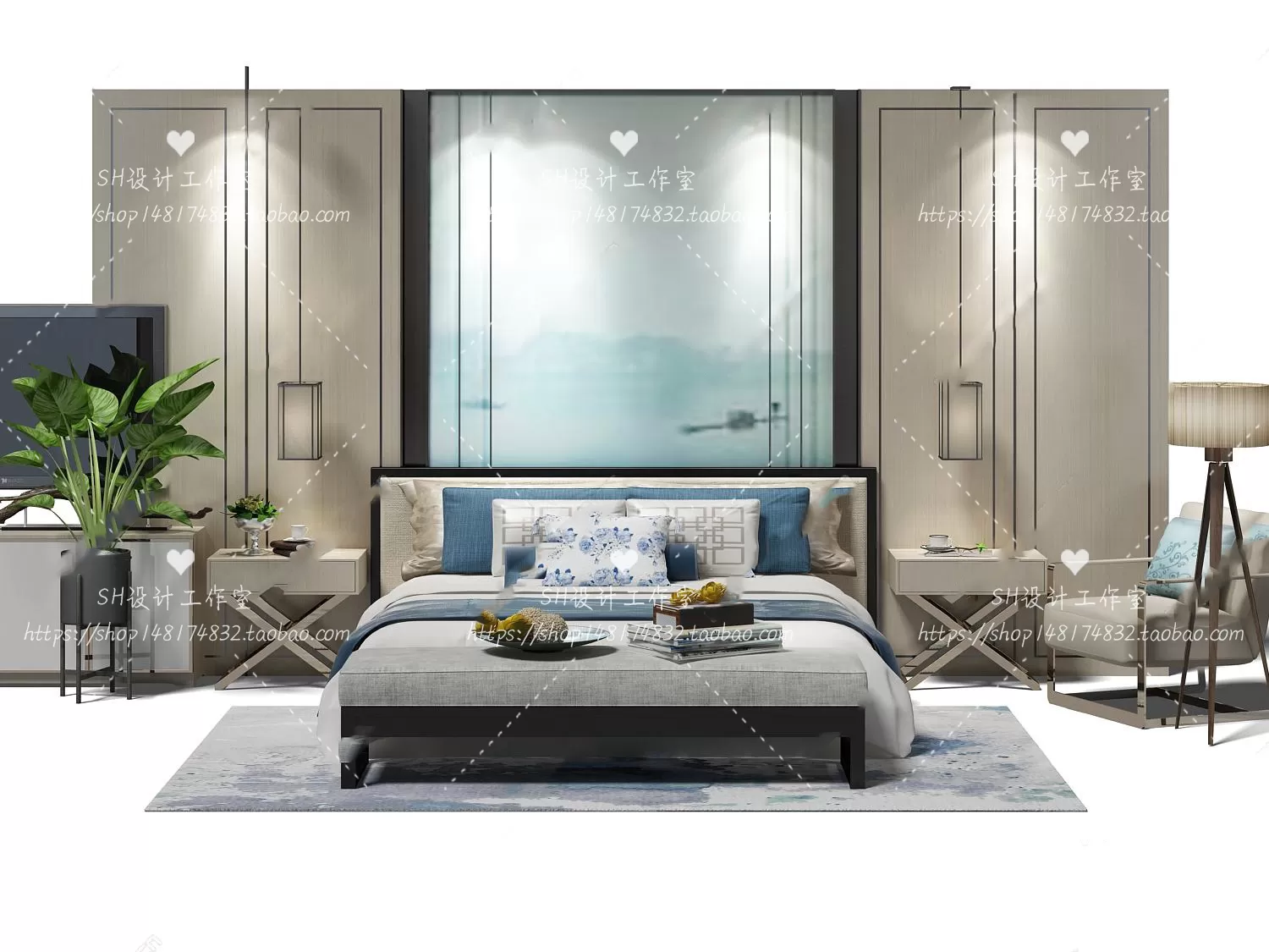 Bed – 3D Models – 1839