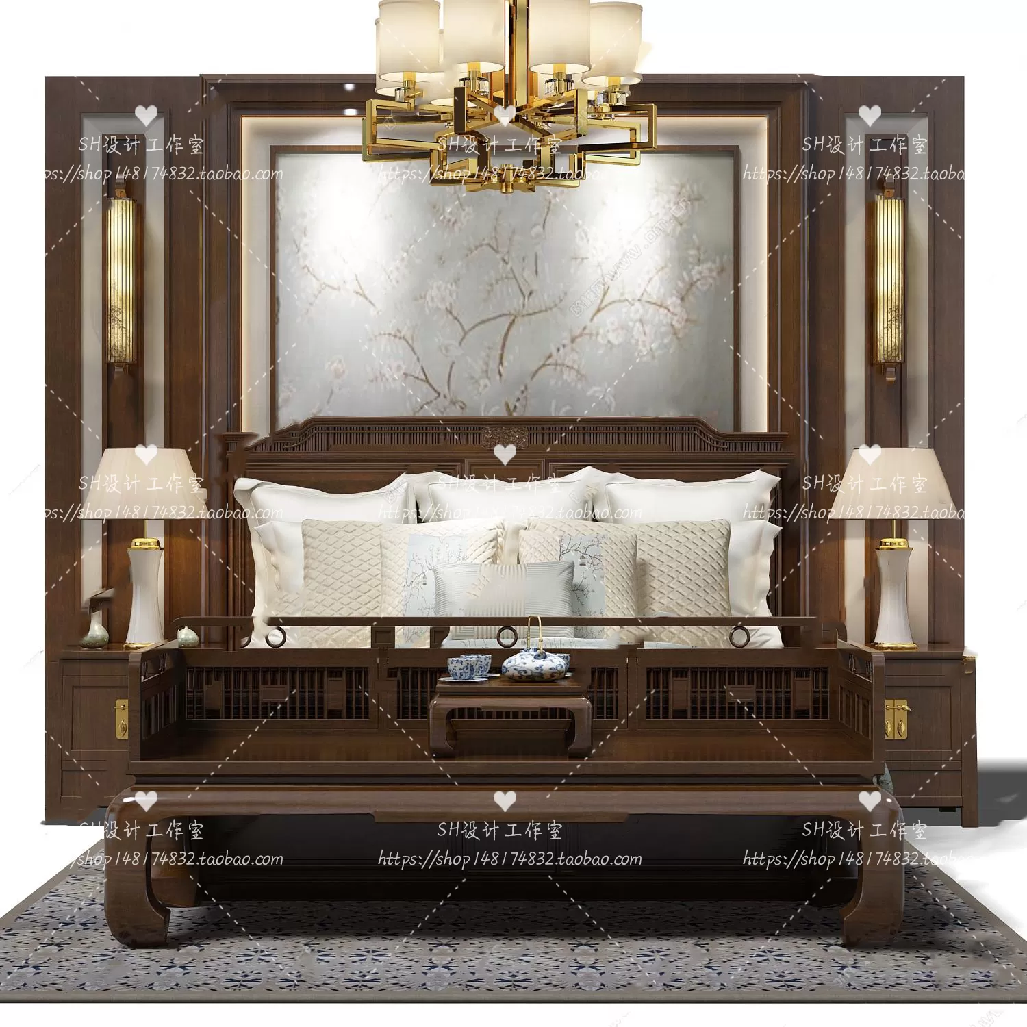 Bed – 3D Models – 1840