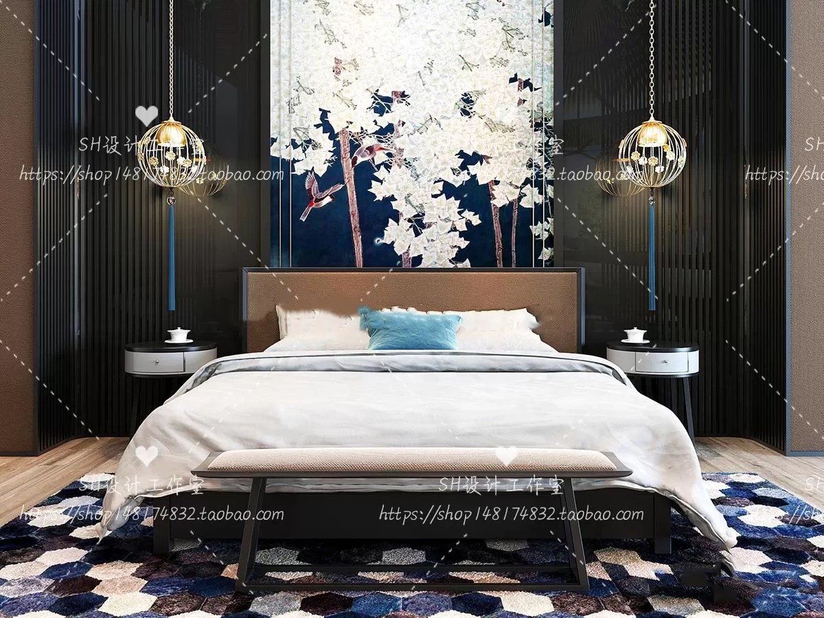 Bed – 3D Models – 1841