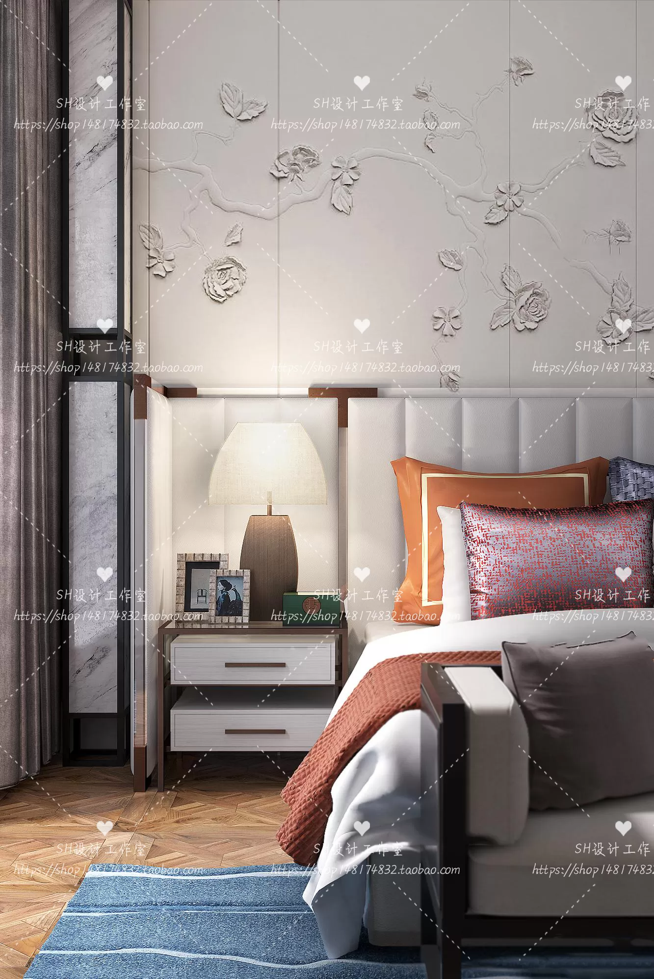 Bed – 3D Models – 1848