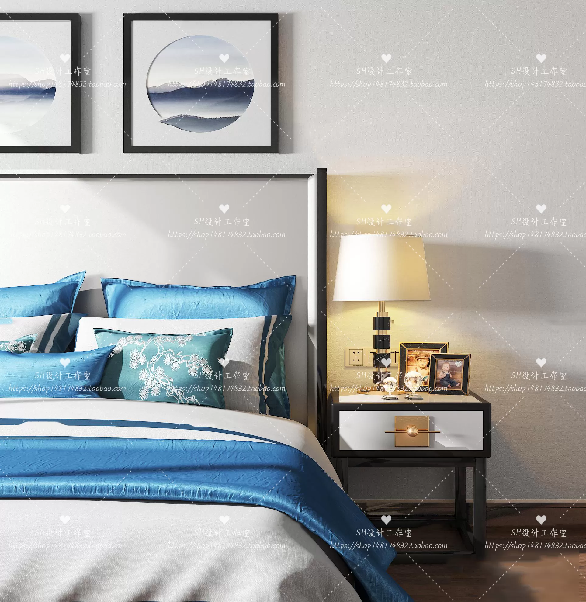 Bed – 3D Models – 1852