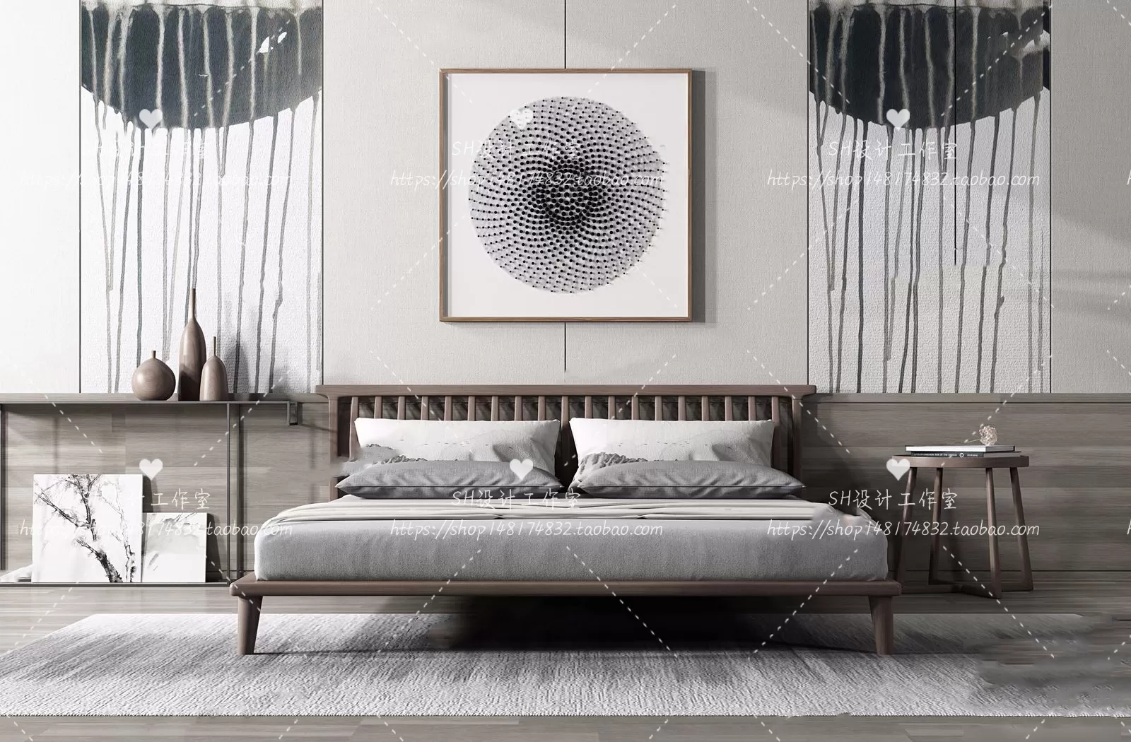 Bed – 3D Models – 1854