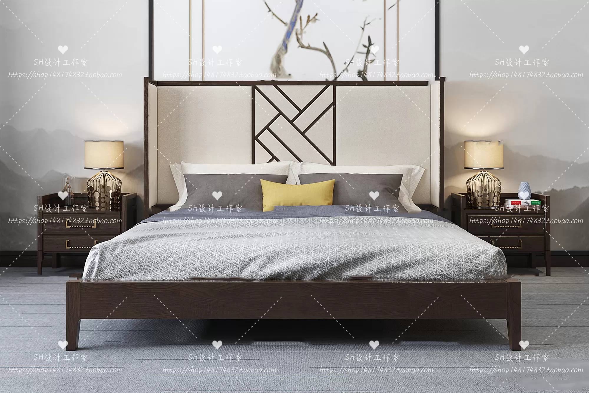 Bed – 3D Models – 1855