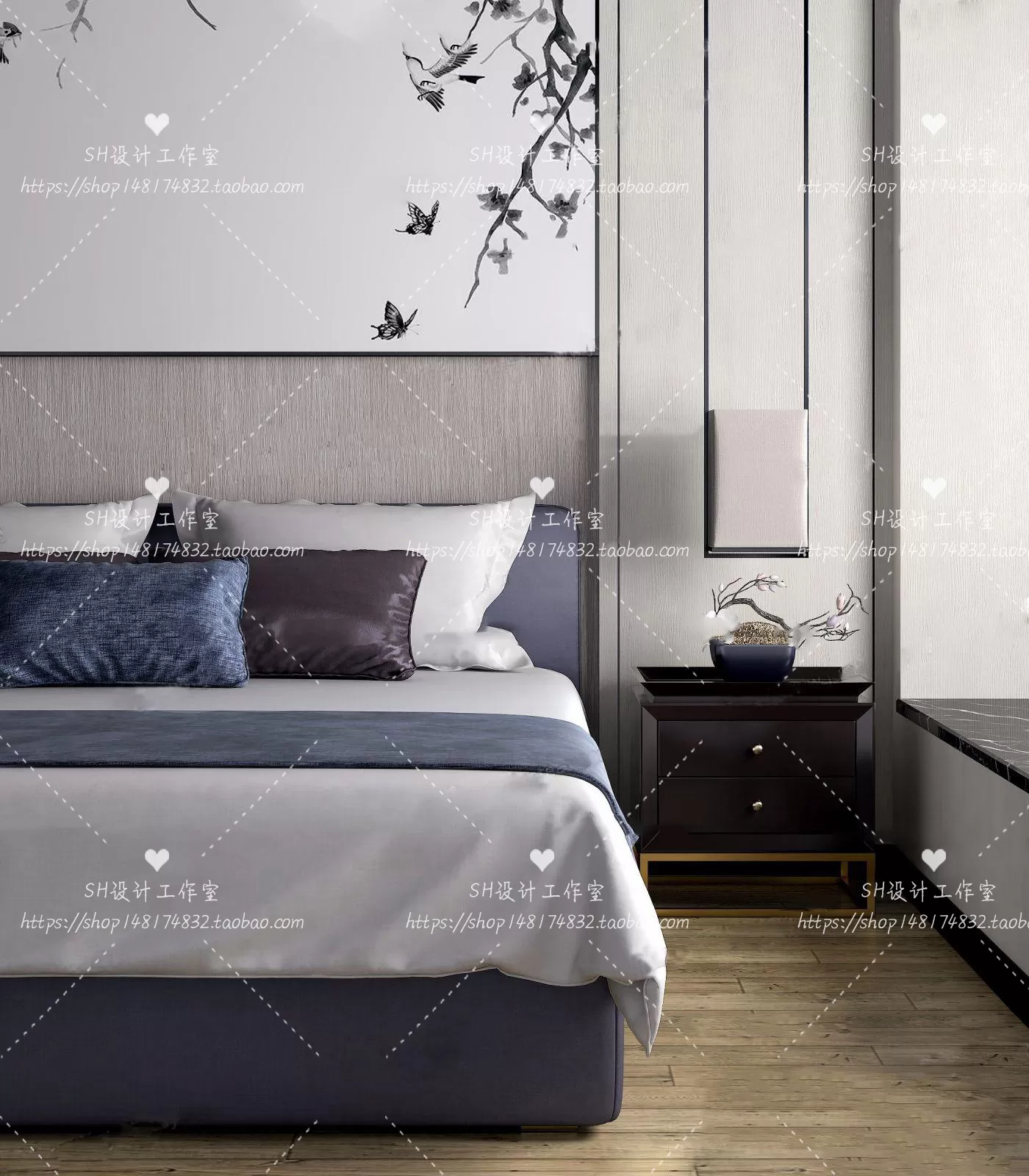 Bed – 3D Models – 1856