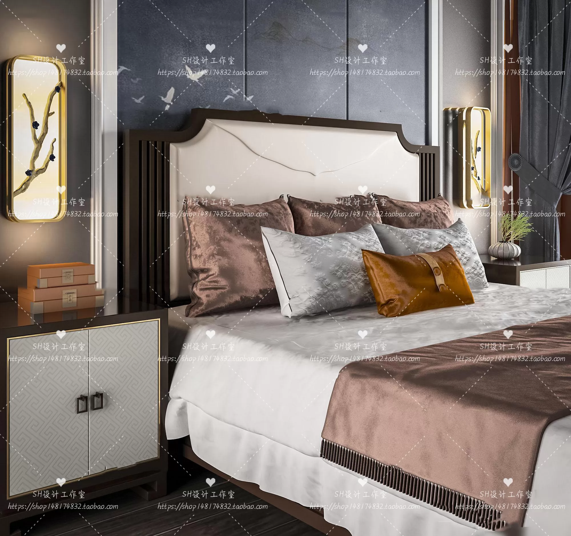 Bed – 3D Models – 1857