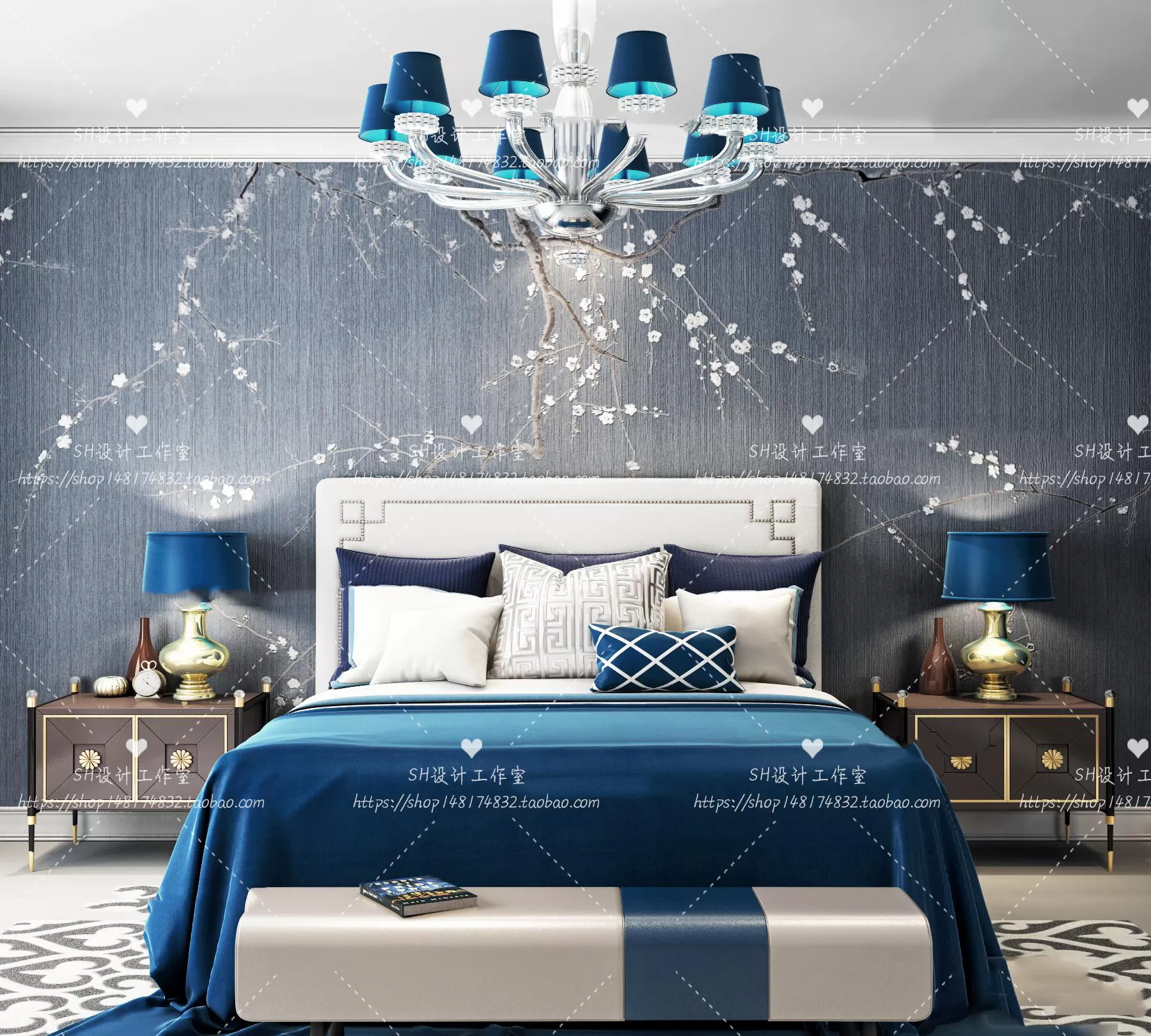 Bed – 3D Models – 1858