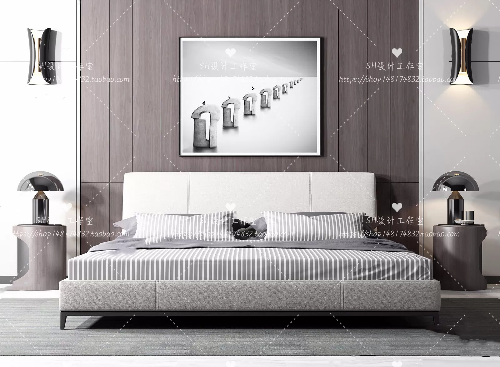 Bed – 3D Models – 1860