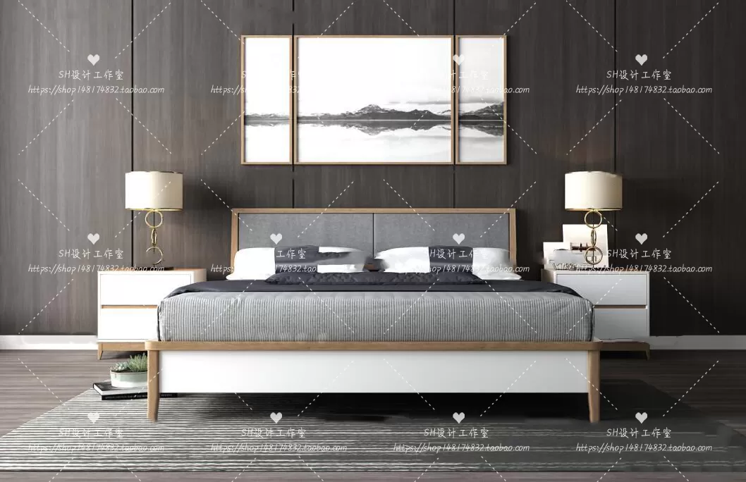 Bed – 3D Models – 1863