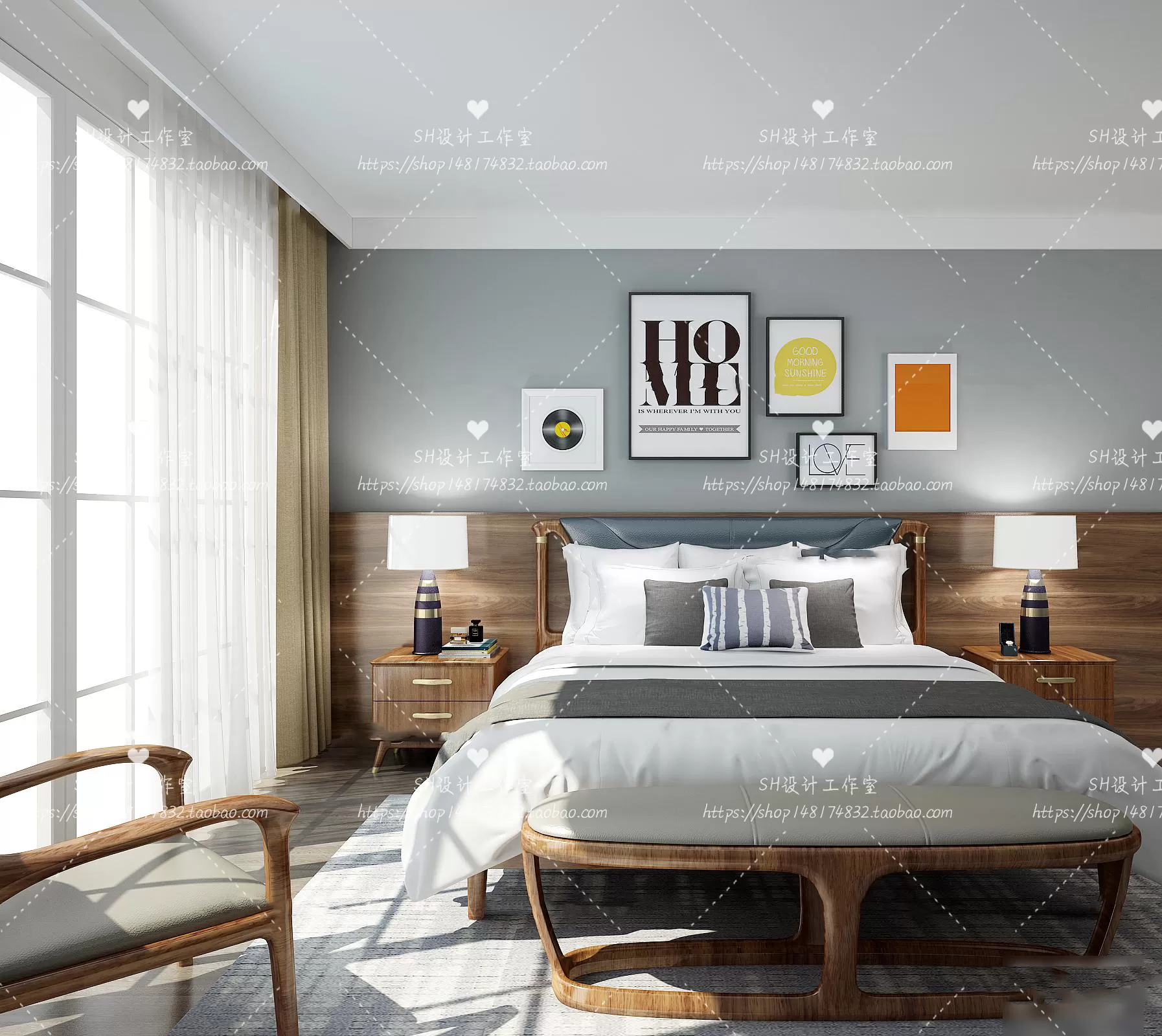 Bed – 3D Models – 1866