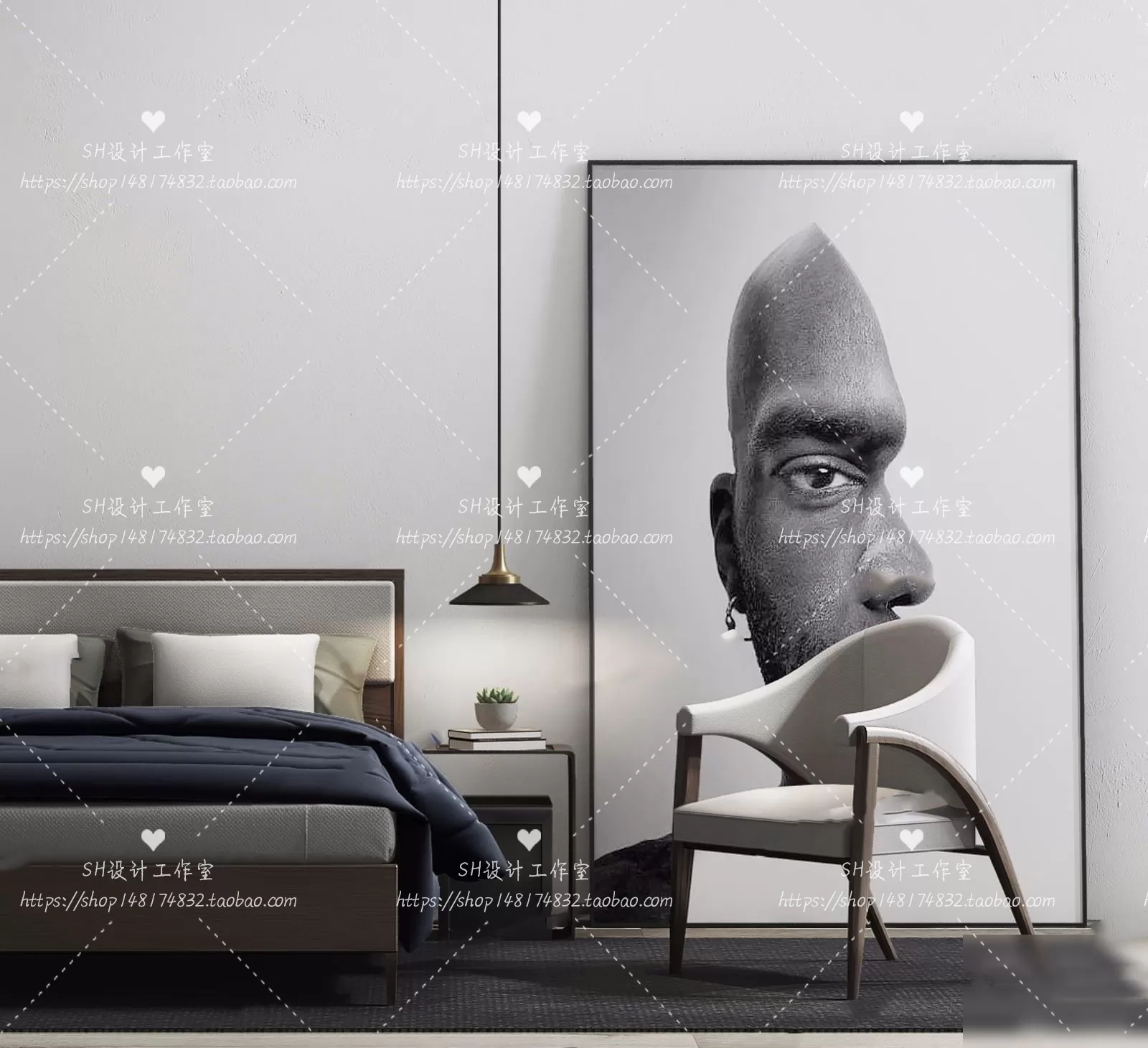 Bed – 3D Models – 1867