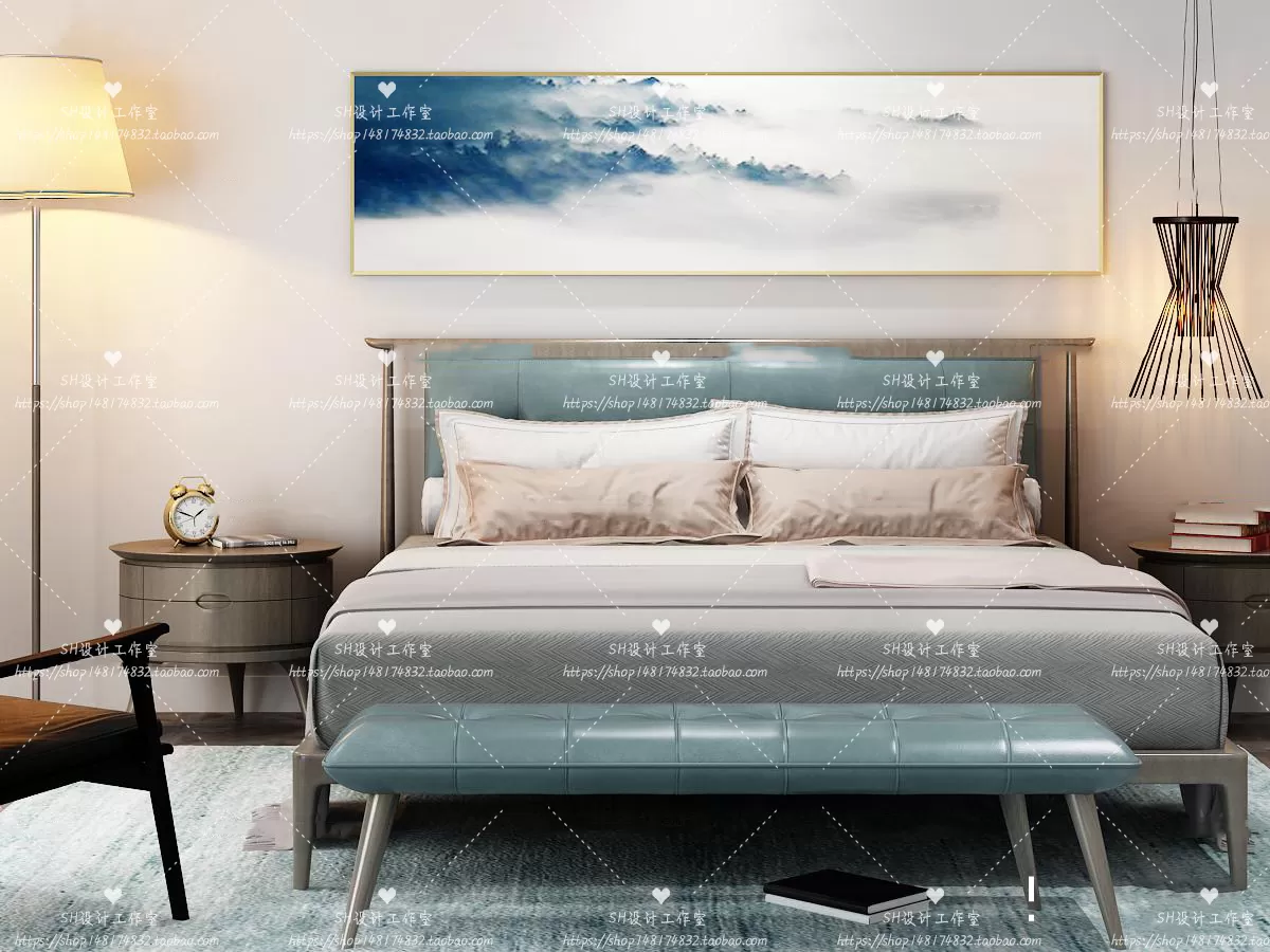 Bed – 3D Models – 1872