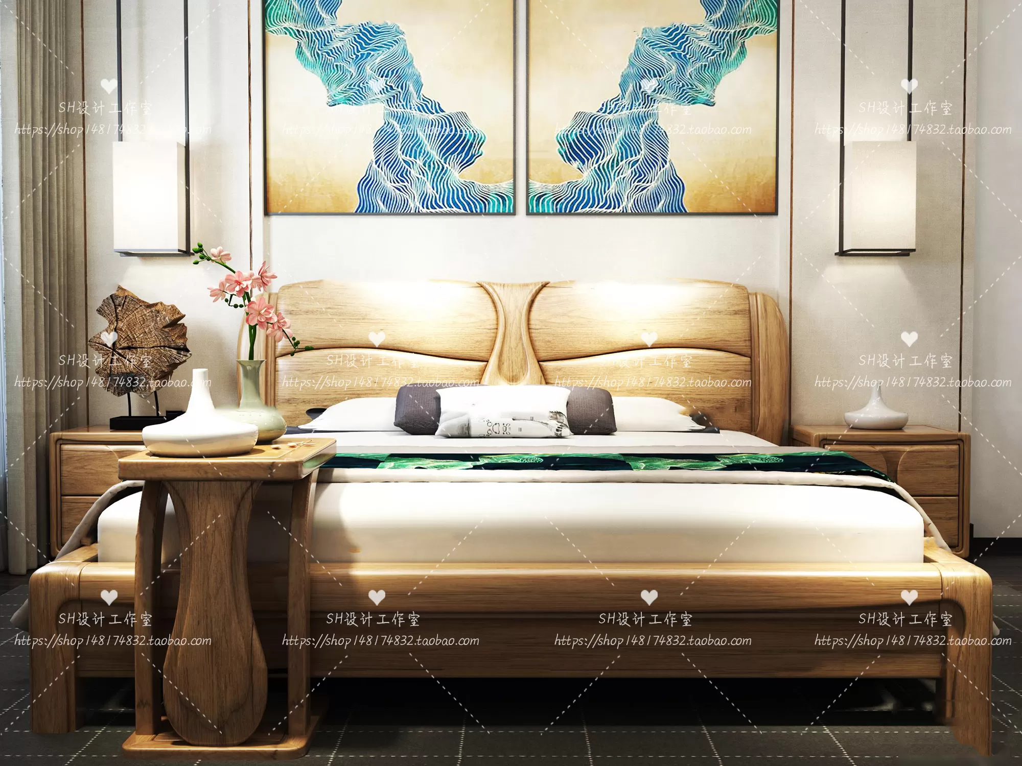 Bed – 3D Models – 1878