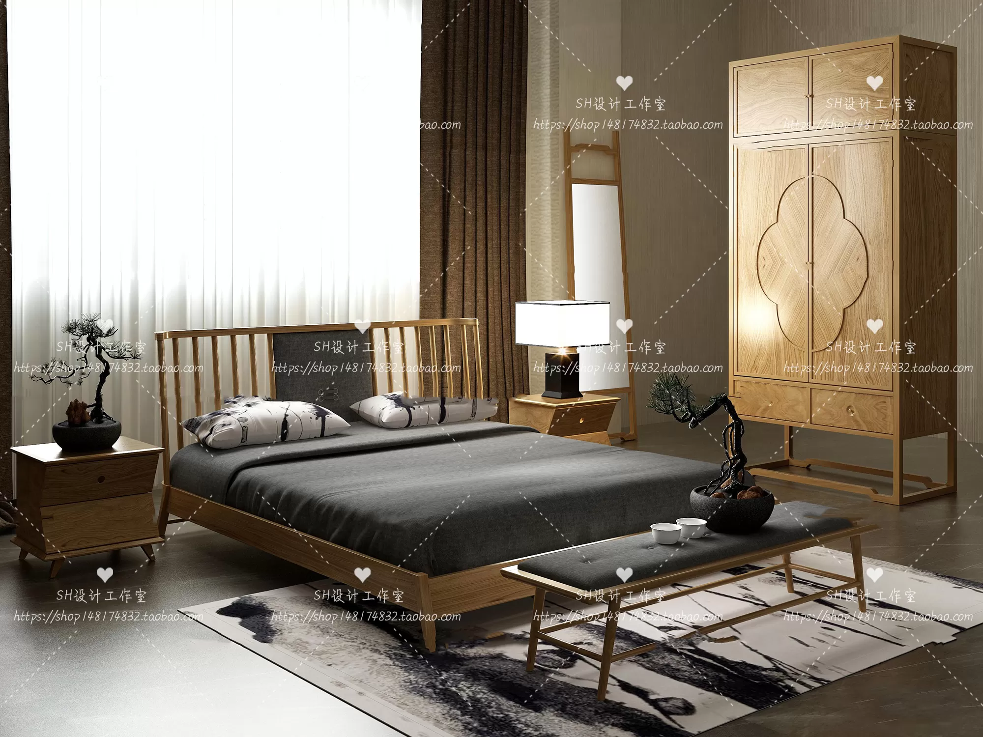 Bed – 3D Models – 1880