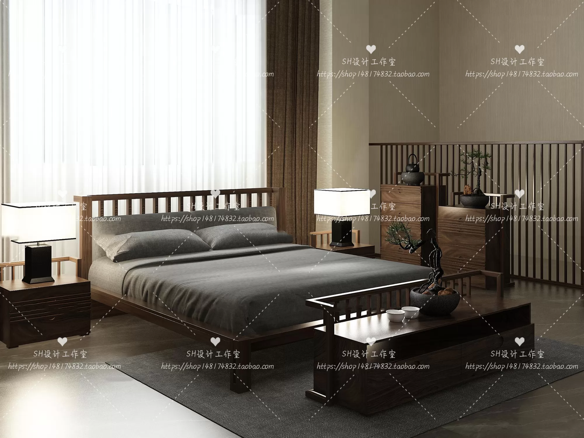 Bed – 3D Models – 1881