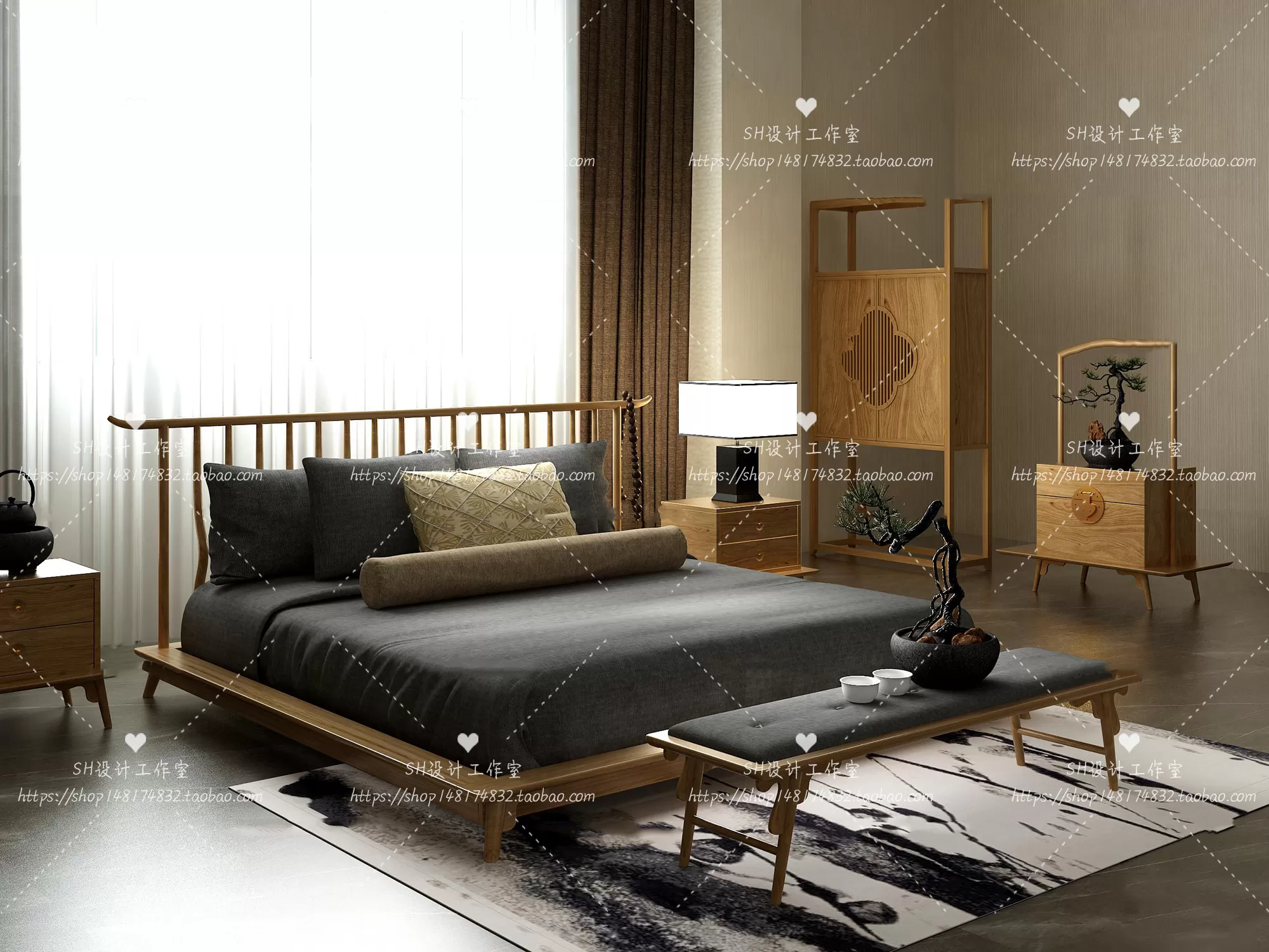 Bed – 3D Models – 1882