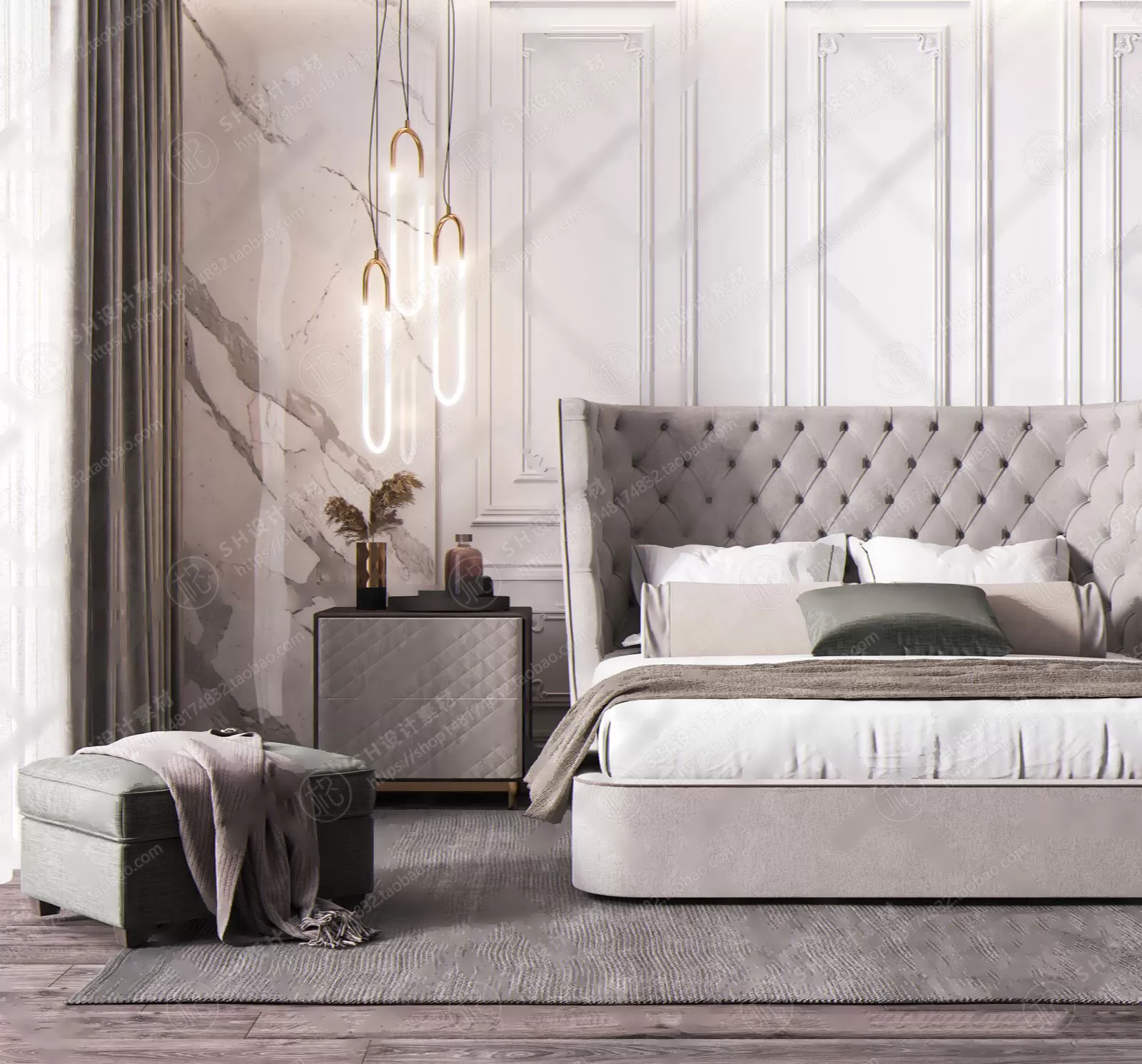 Bed – 3D Models – 1883