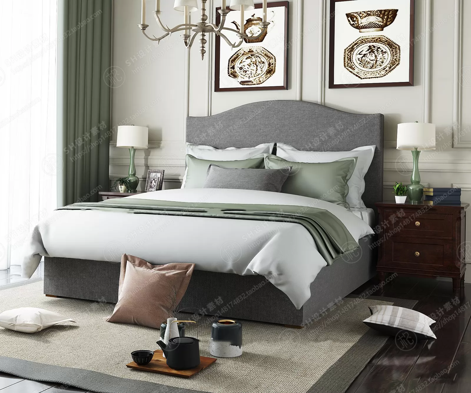 Bed – 3D Models – 1884