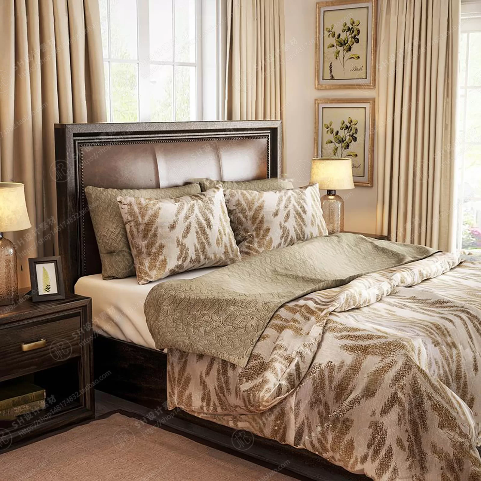 Bed – 3D Models – 1886