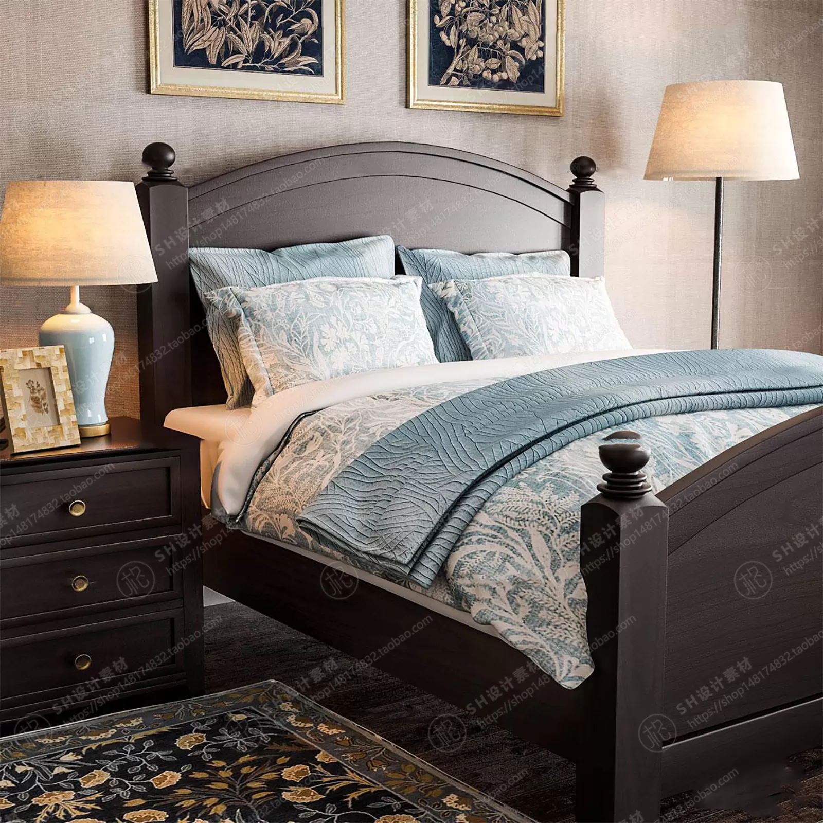 Bed – 3D Models – 1891