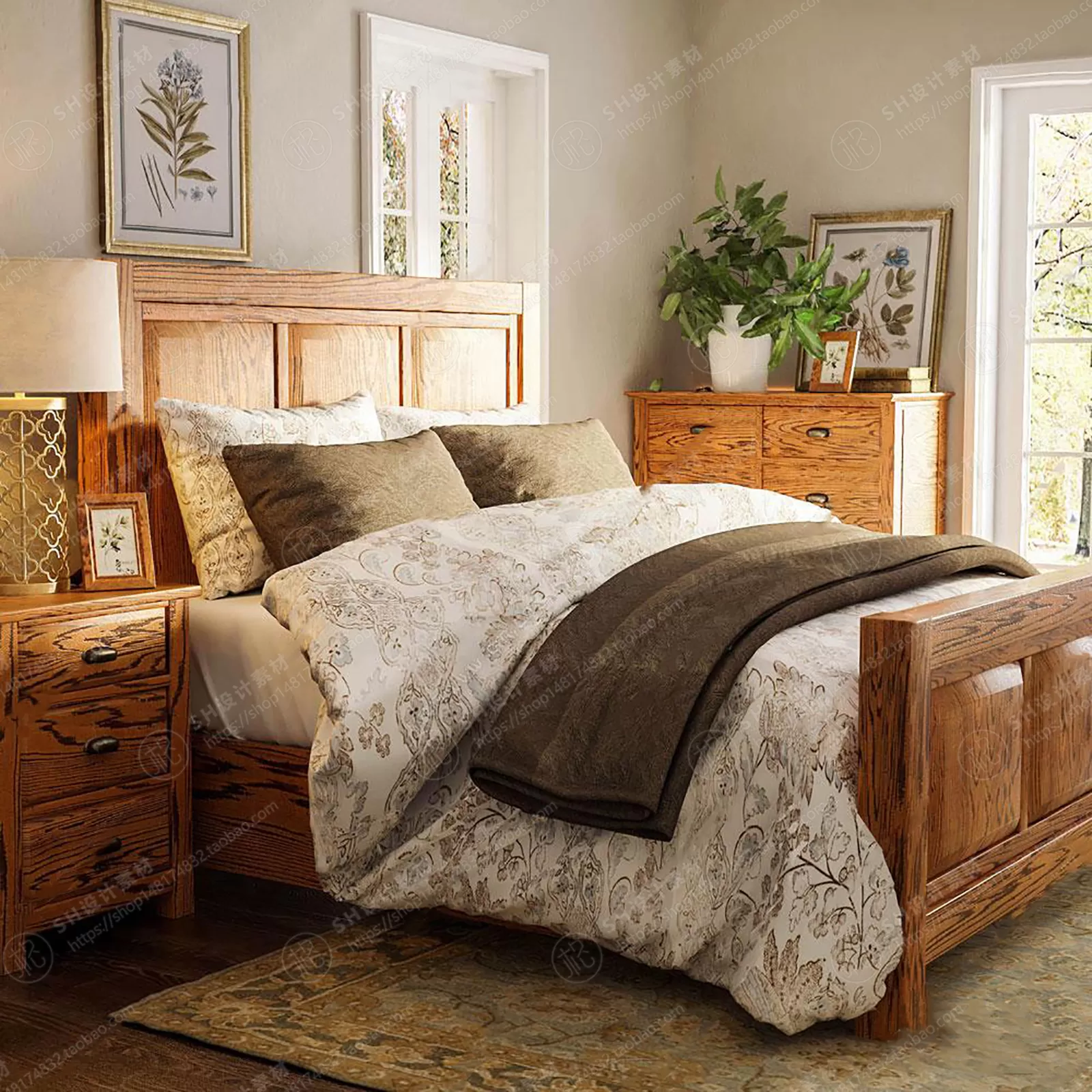 Bed – 3D Models – 1893