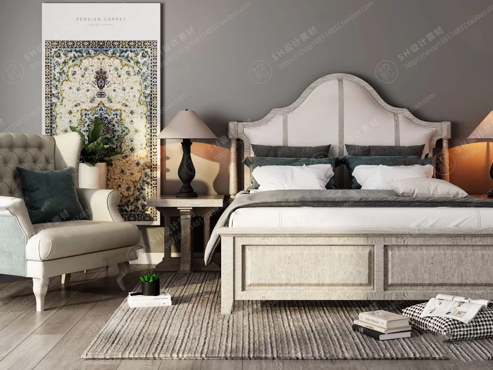 Bed – 3D Models – 1898