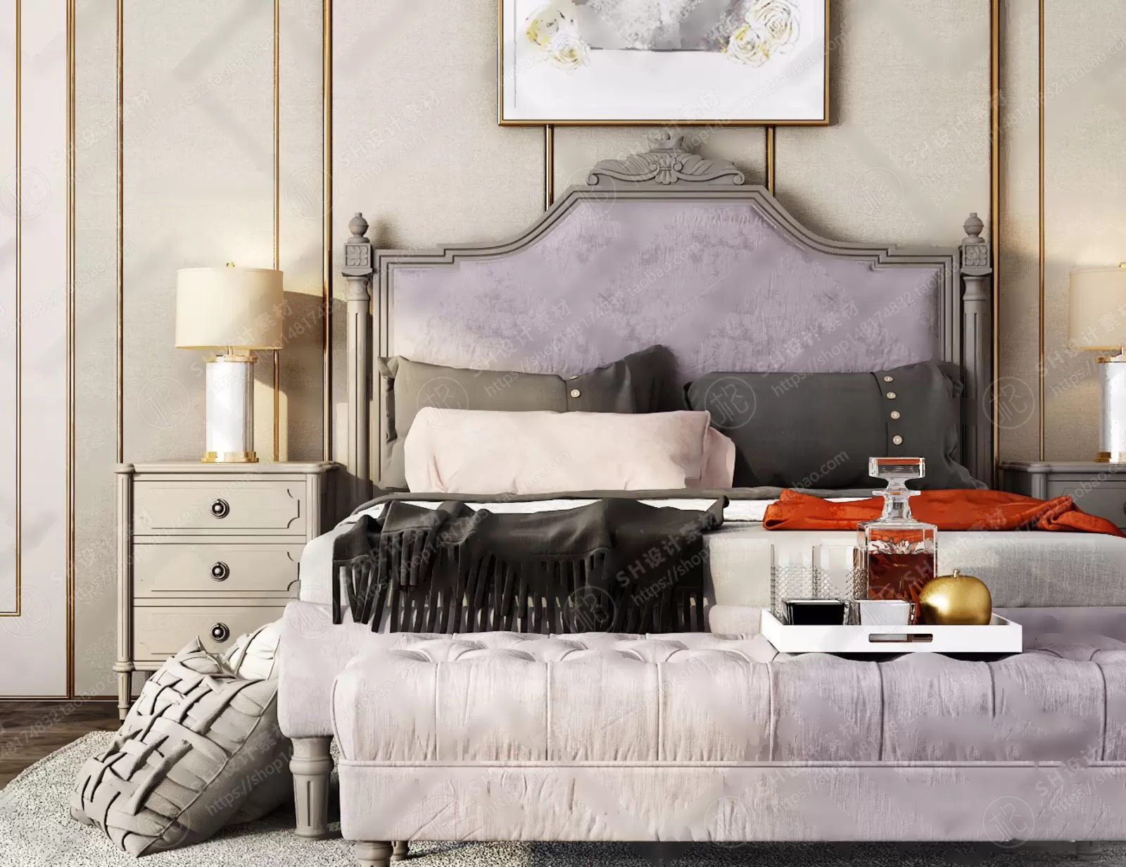 Bed – 3D Models – 1899