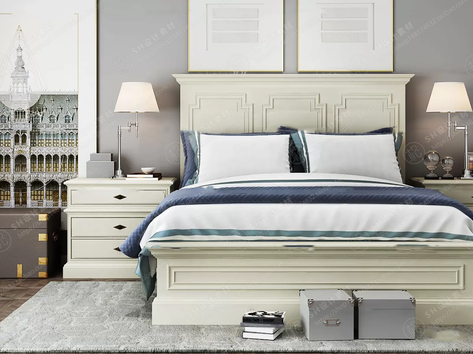 Bed – 3D Models – 1901