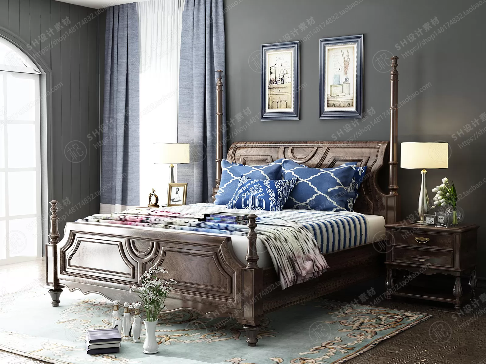 Bed – 3D Models – 1905