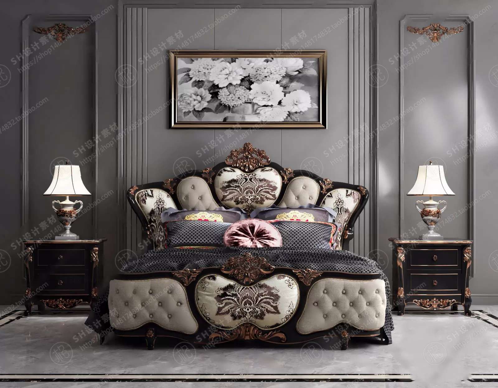 Bed – 3D Models – 1908