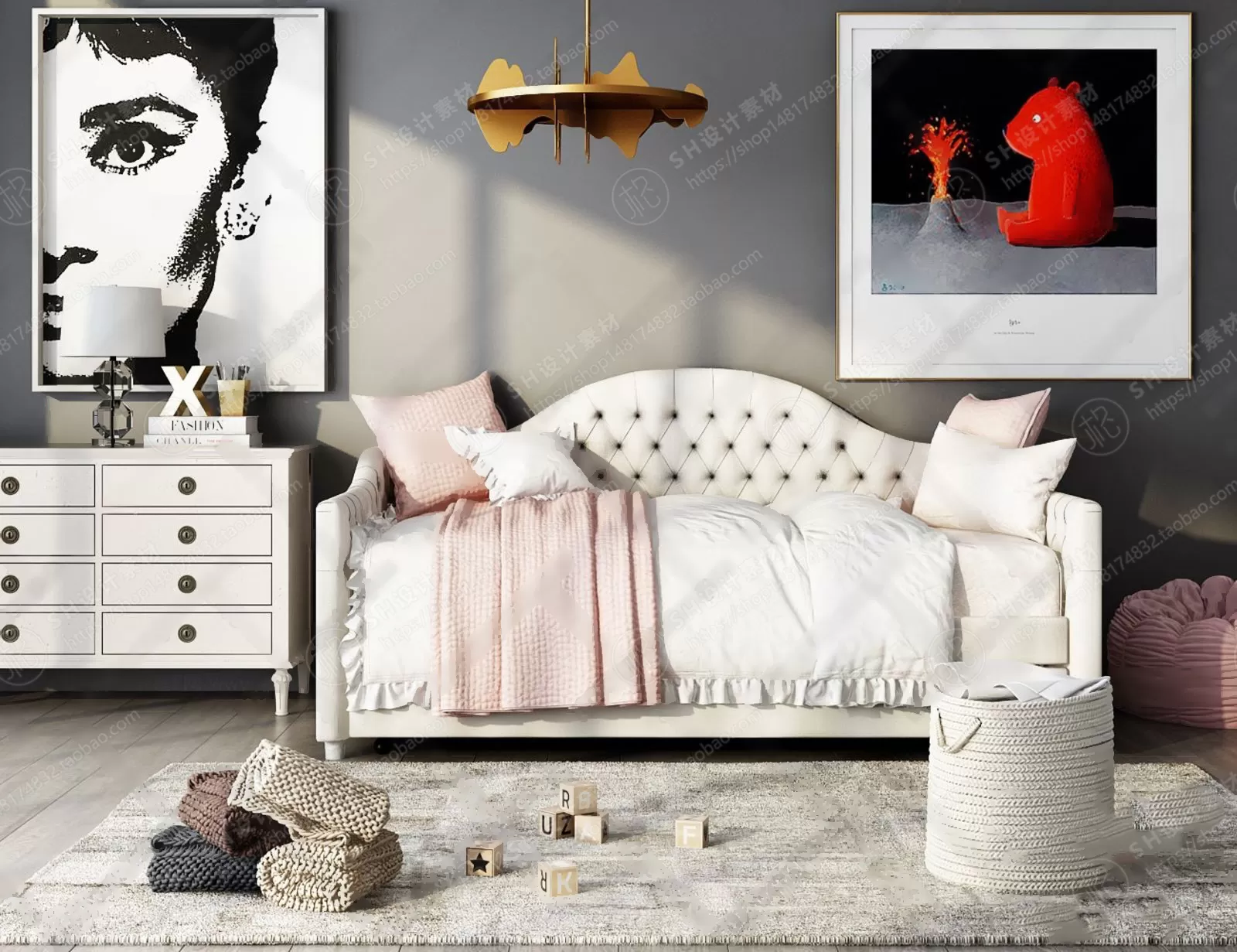 Bed – 3D Models – 1913