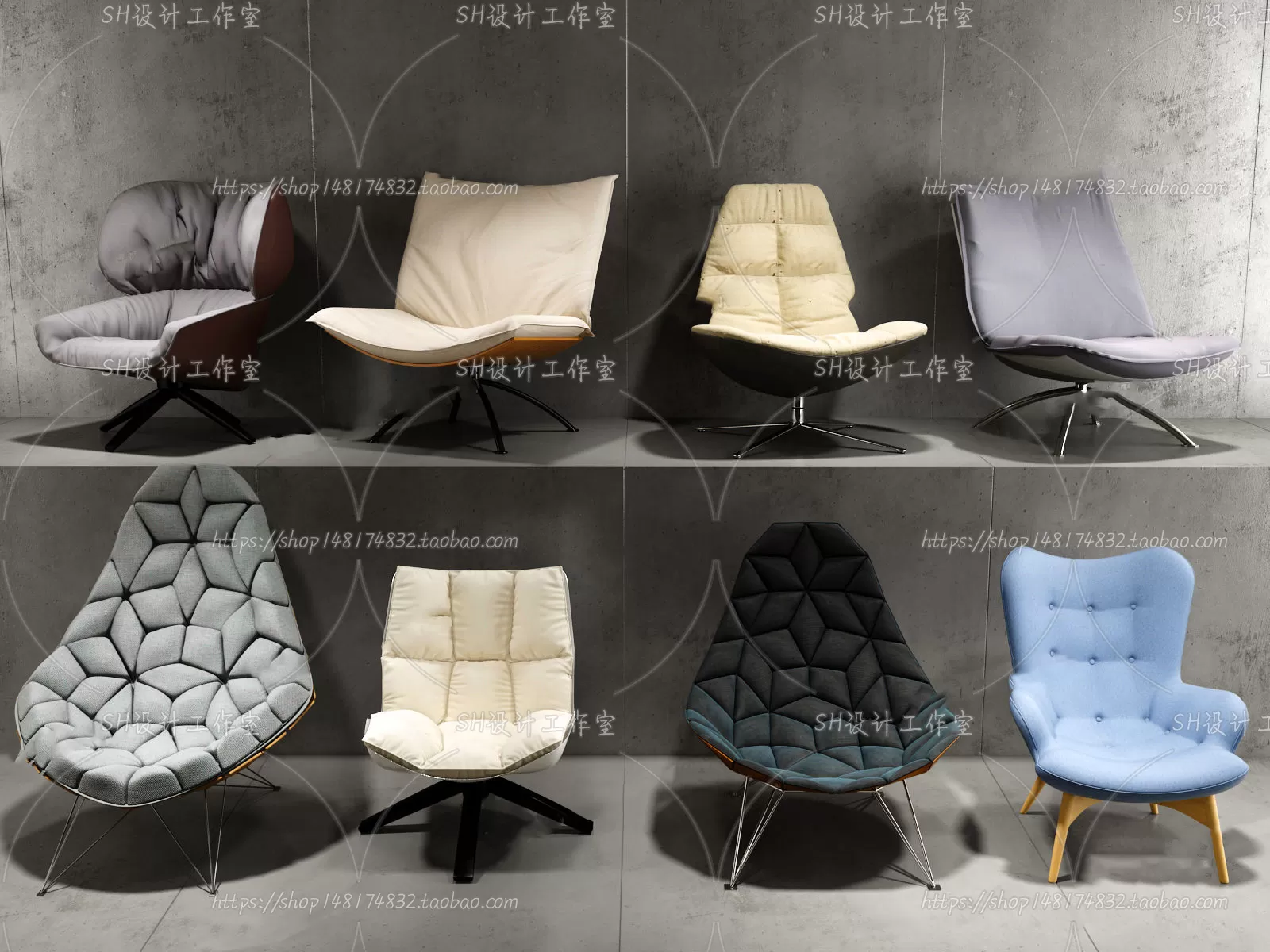 Chair – Single Chair 3D Models – 2043 Chair – Single Chair 3D Models – 2043