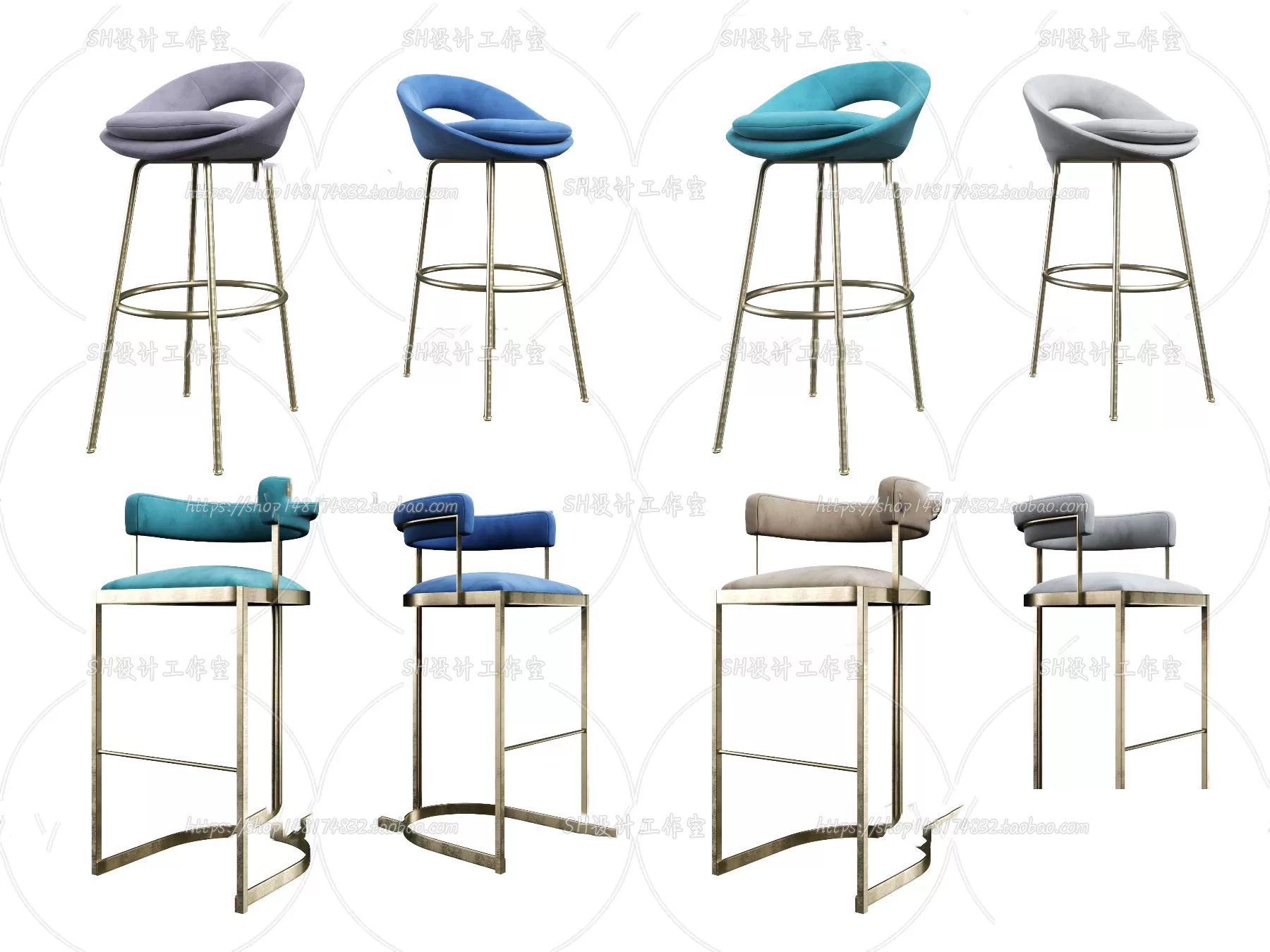 Bar Chair 3D Models – 2100
