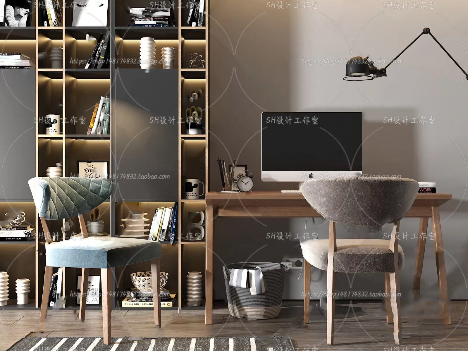 Study Desk – 3D Models – 2211