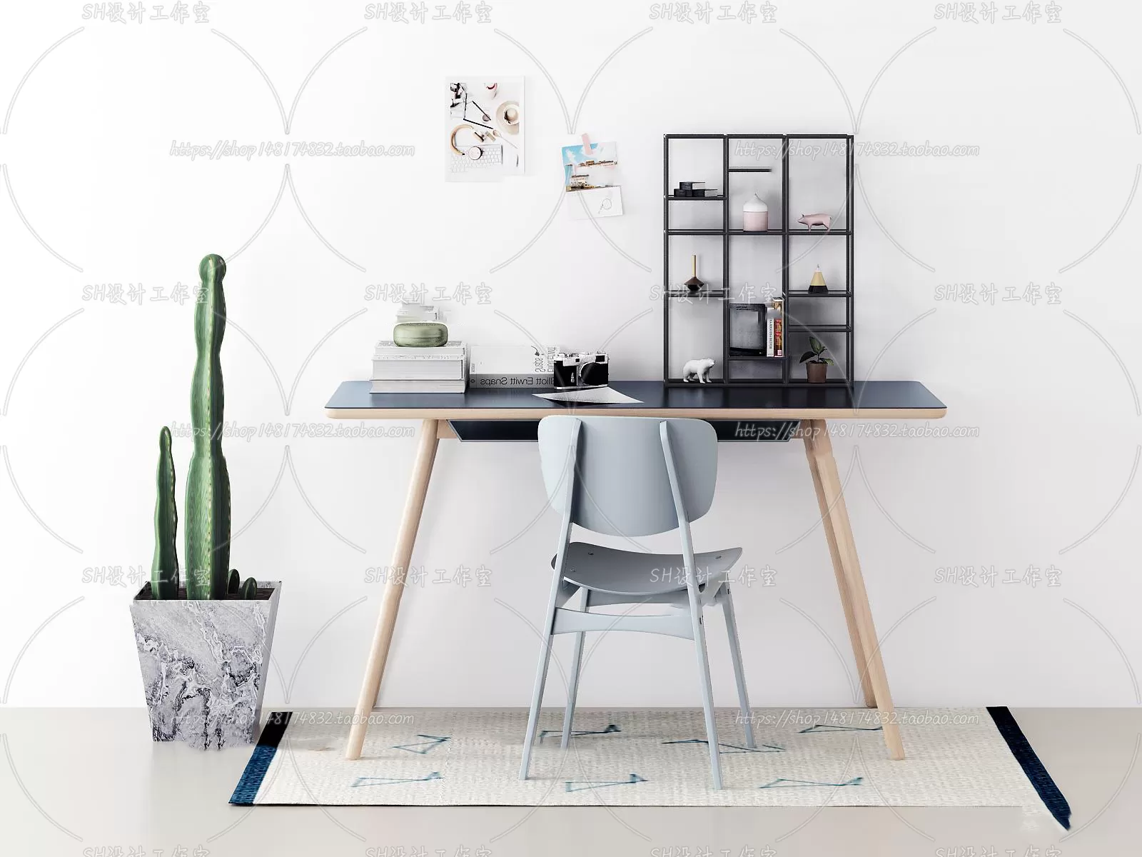 Study Desk – 3D Models – 2213