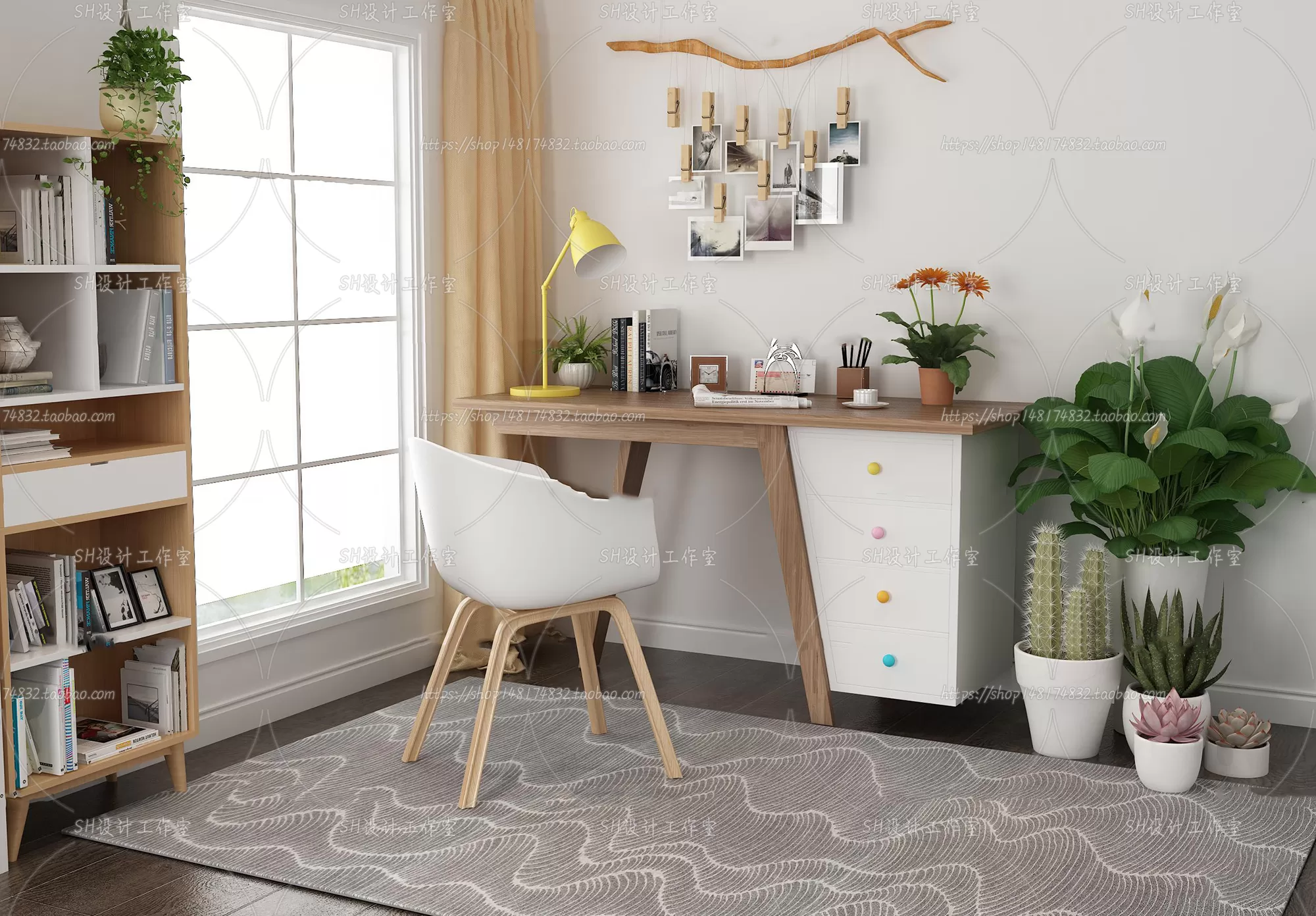 Study Desk – 3D Models – 2217