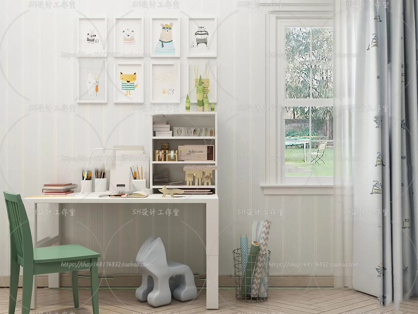 Study Desk – 3D Models – 2220