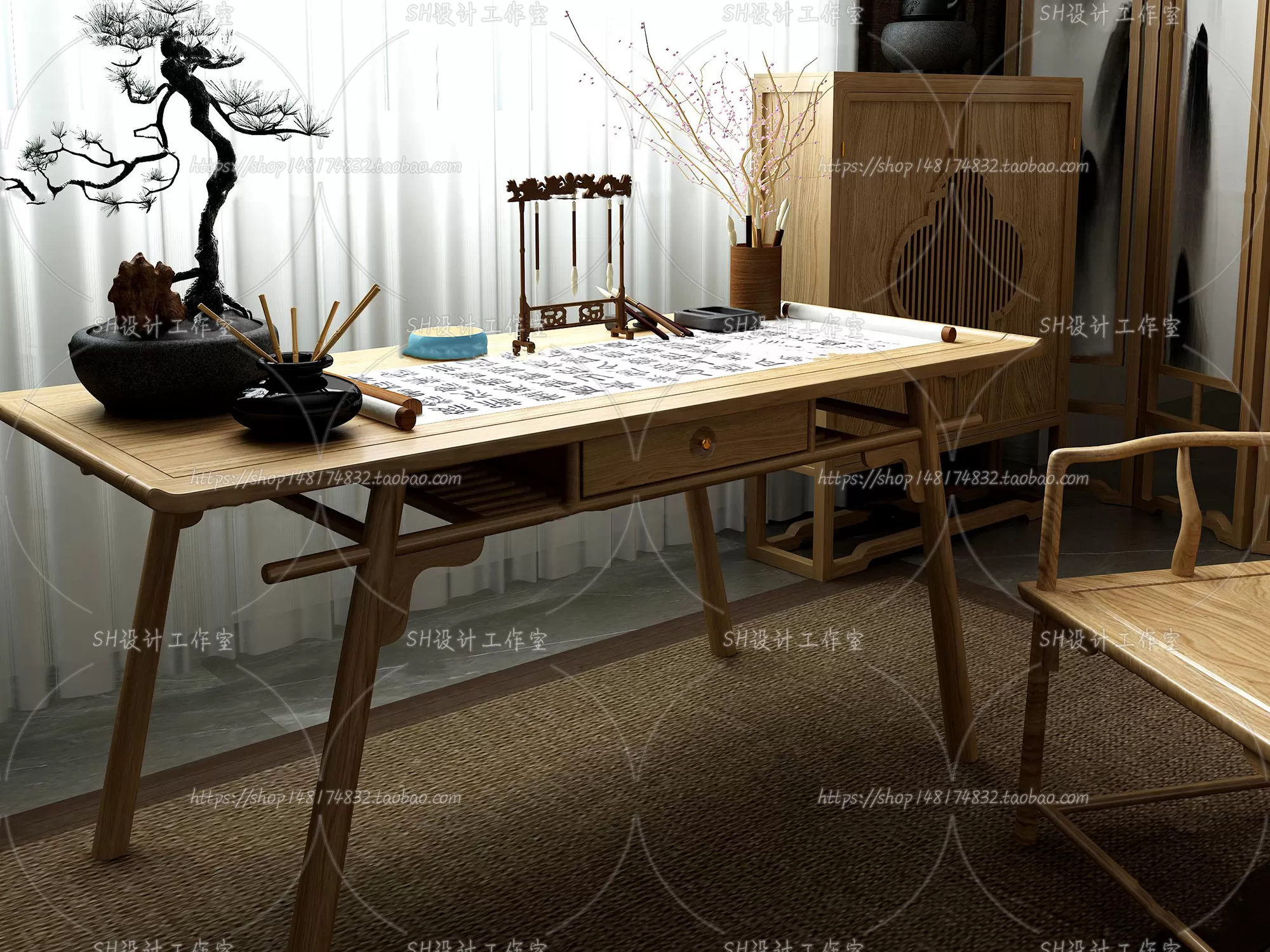 Study Desk – 3D Models – 2221