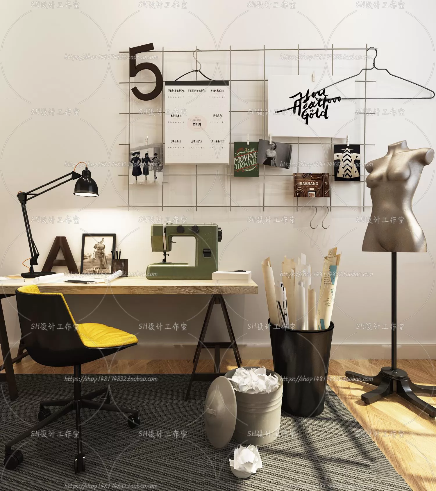 Study Desk – 3D Models – 2222