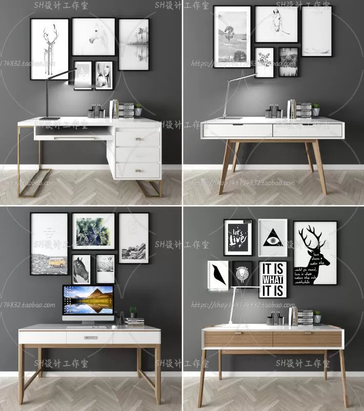 Study Desk – 3D Models – 2226