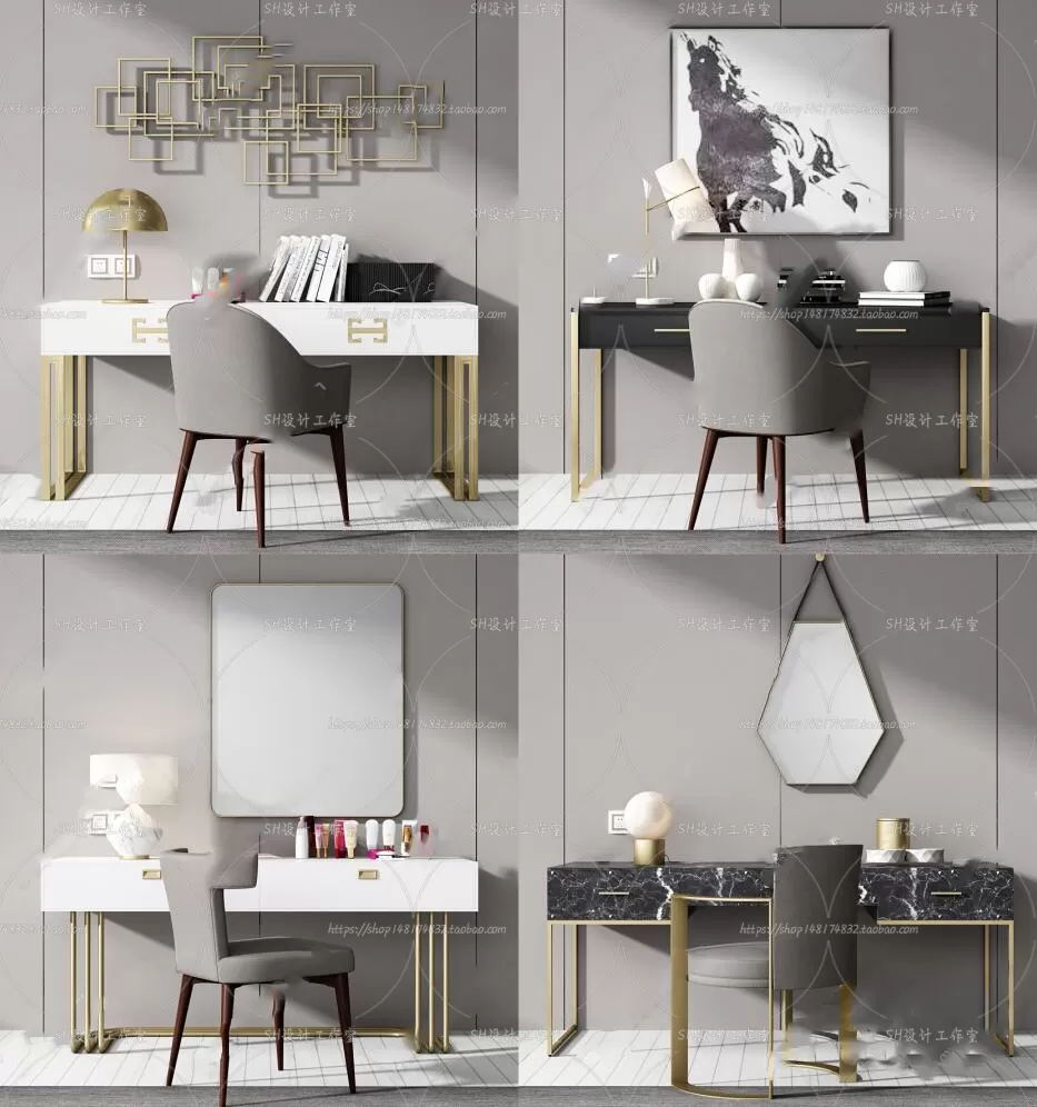 Study Desk – 3D Models – 2228