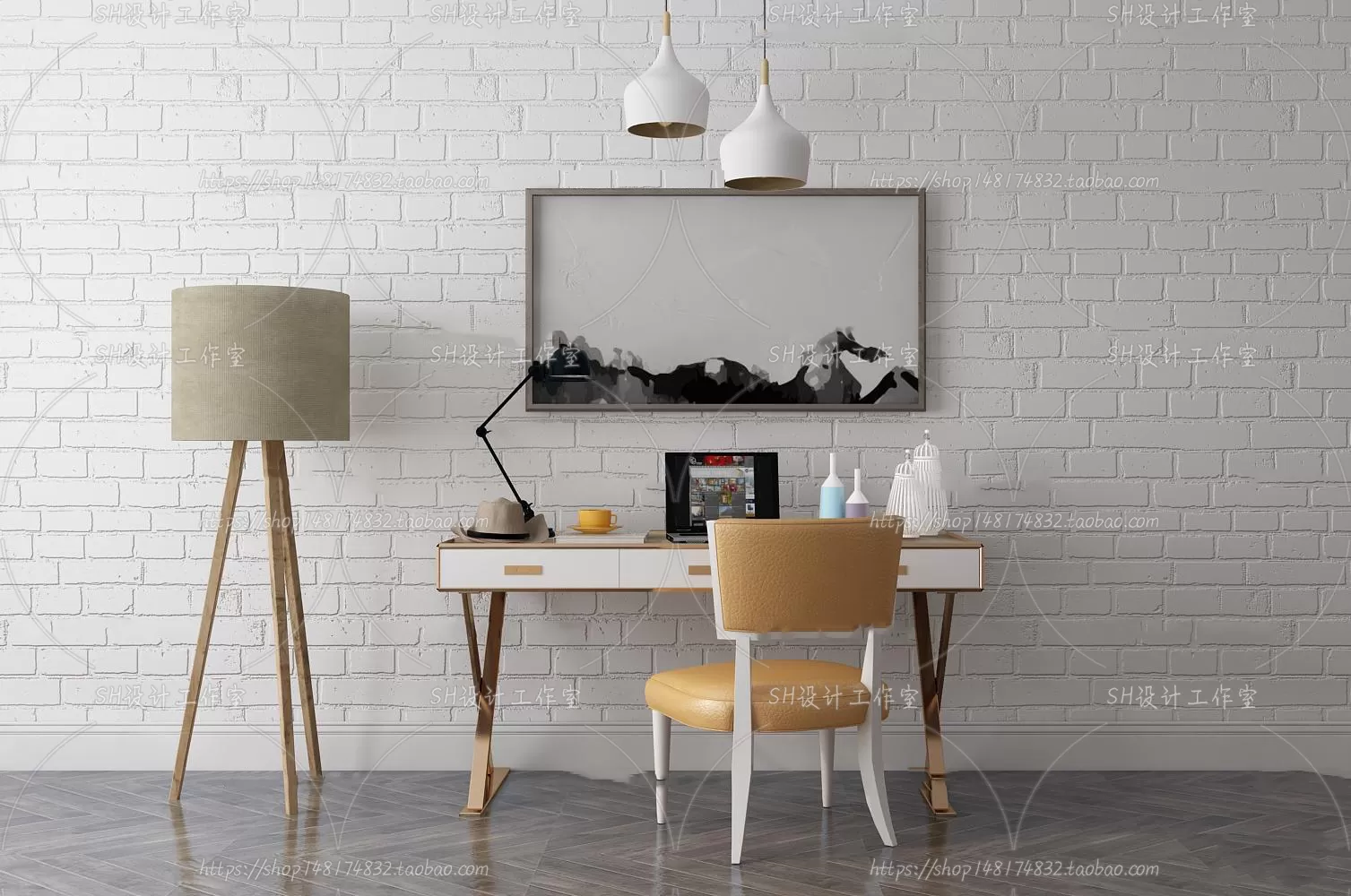 Study Desk – 3D Models – 2229