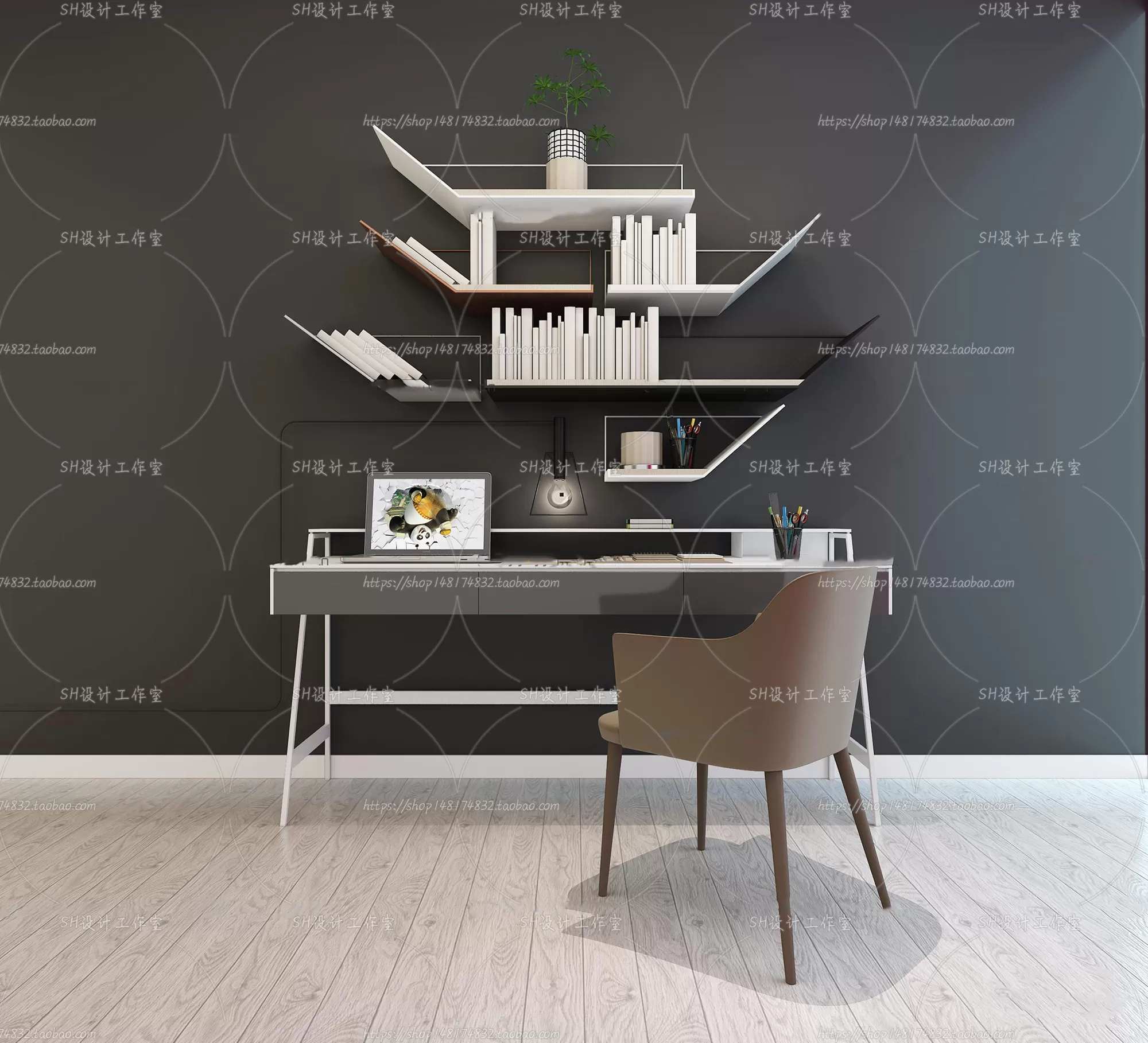 Study Desk – 3D Models – 2232