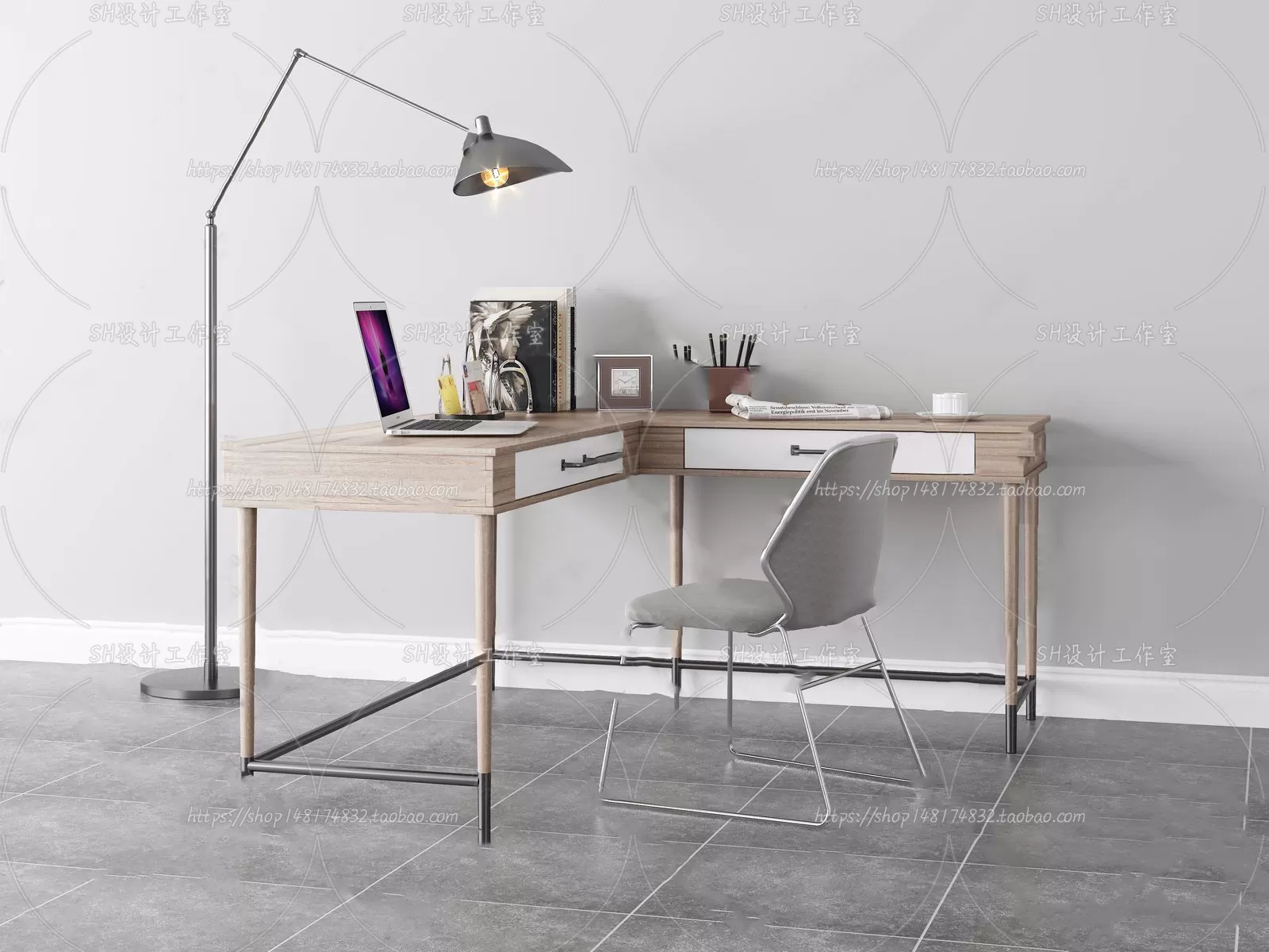 Study Desk – 3D Models – 2235