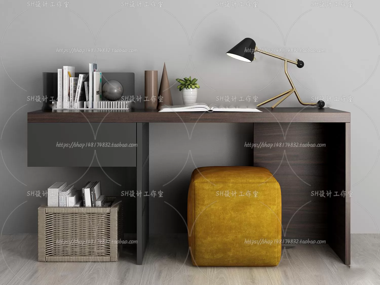 Study Desk – 3D Models – 2242