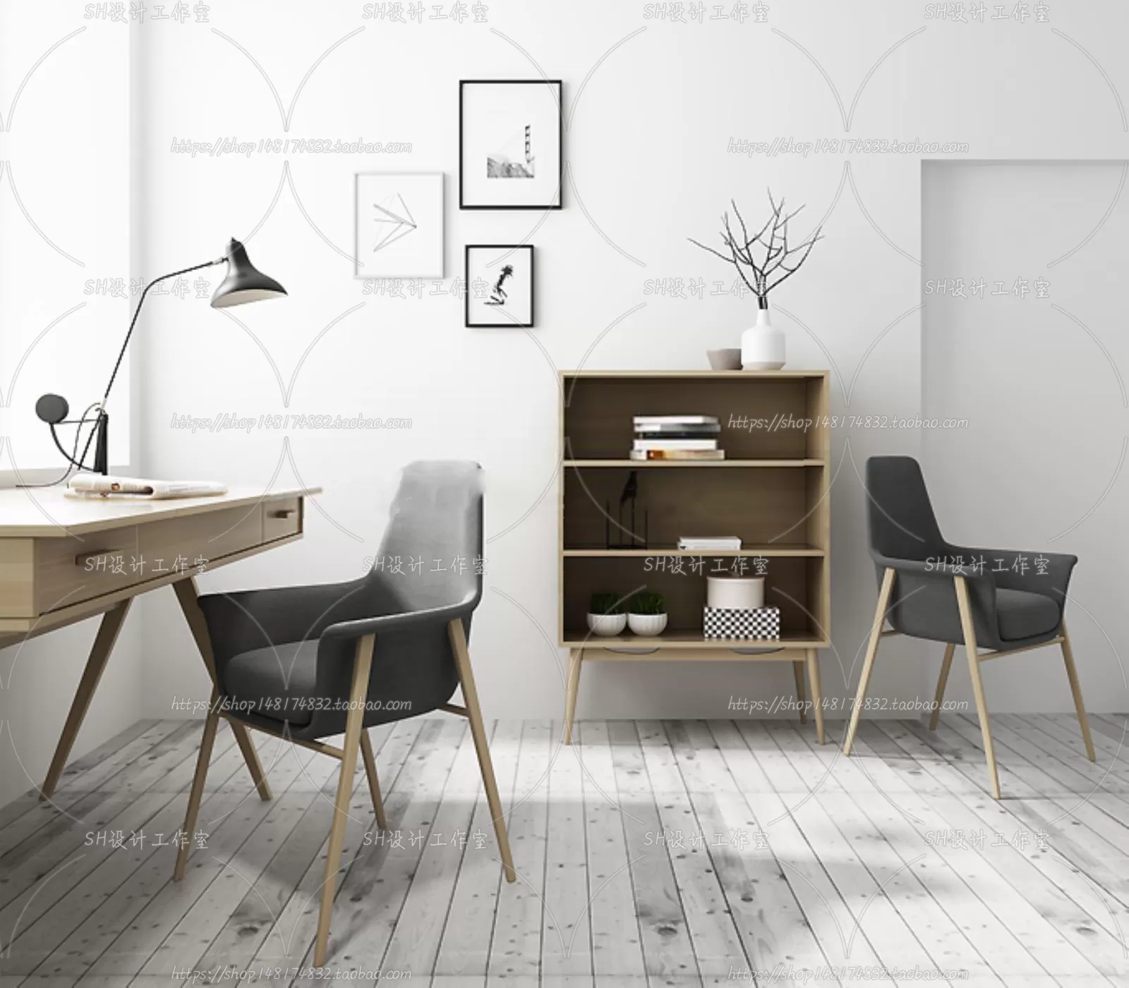 Study Desk – 3D Models – 2251