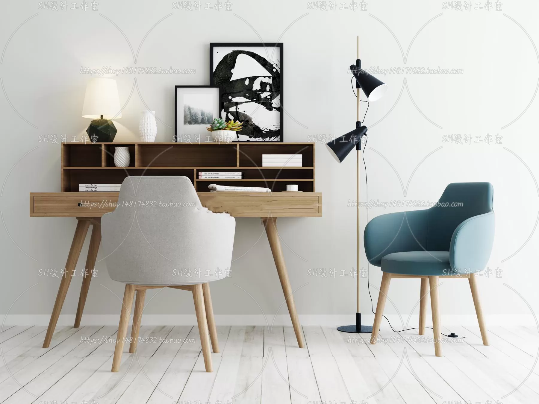 Study Desk – 3D Models – 2256