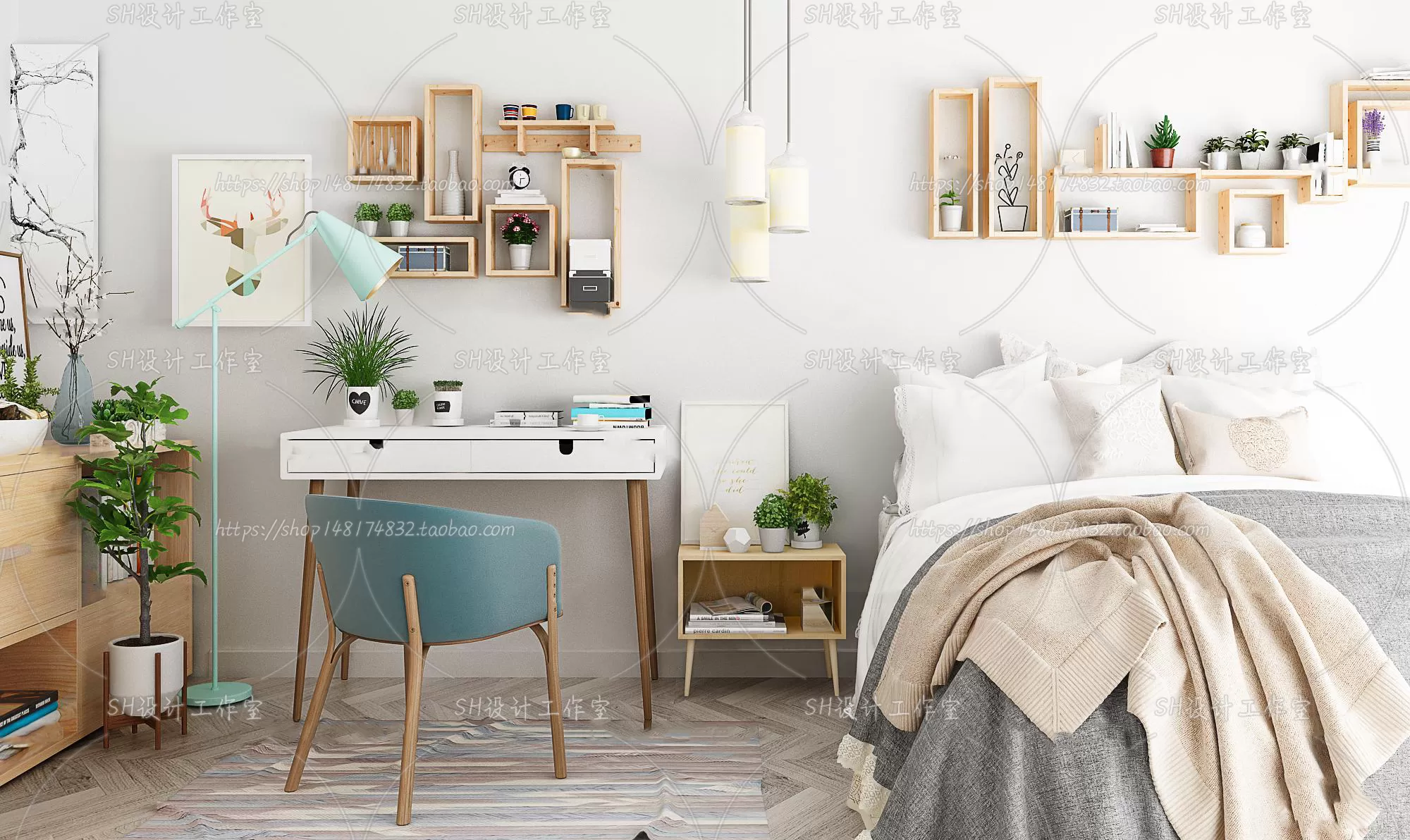 Study Desk – 3D Models – 2258