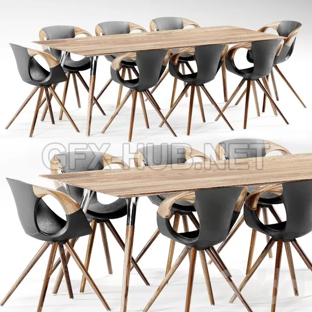 AVE TONON Up Chair  Salt and Pepper Table 3D model – 206731