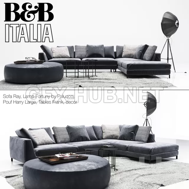B  B Italia Diwan Ray with pillows – 206787