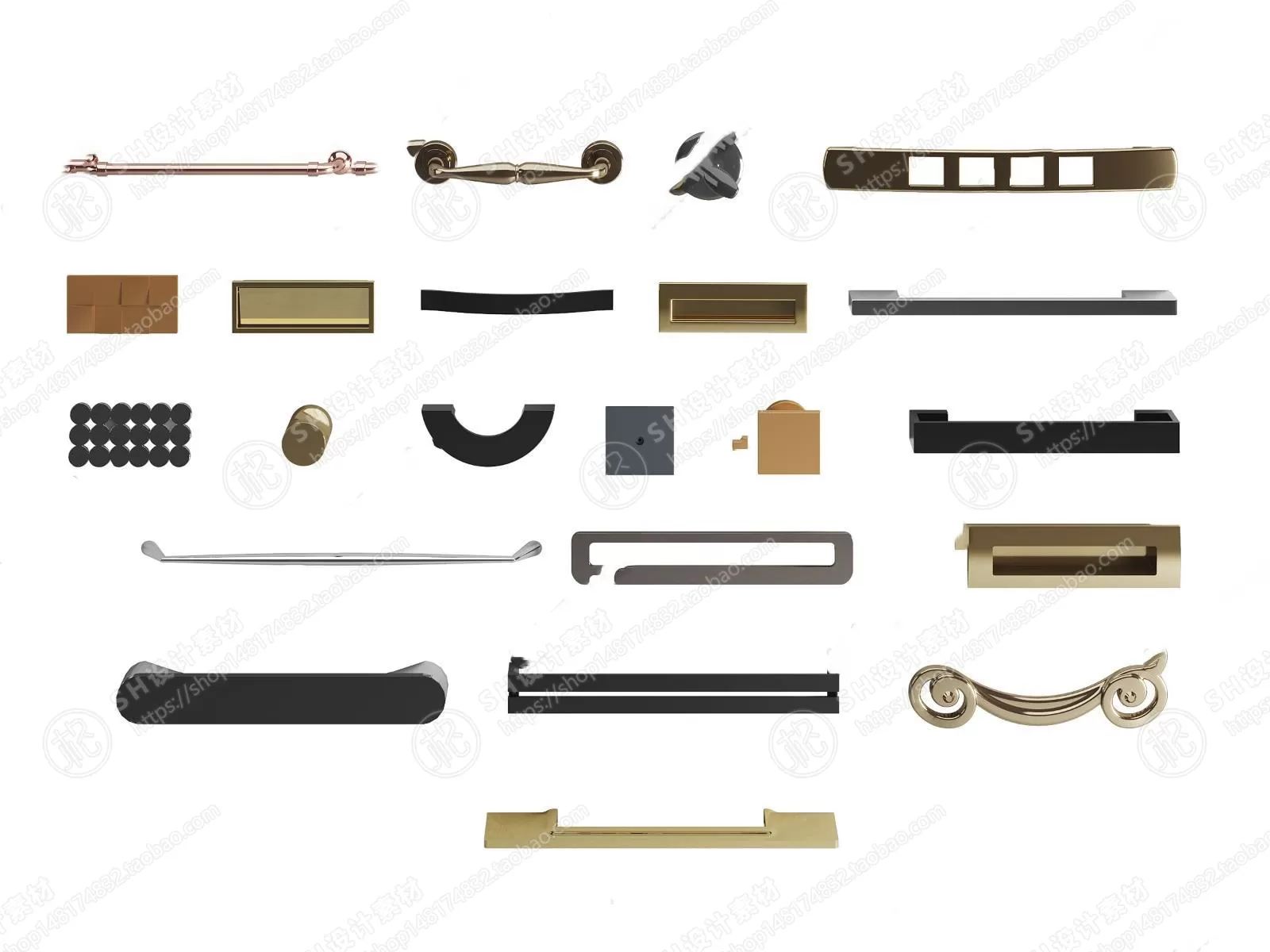 Door Handle – 3D Models – 0246